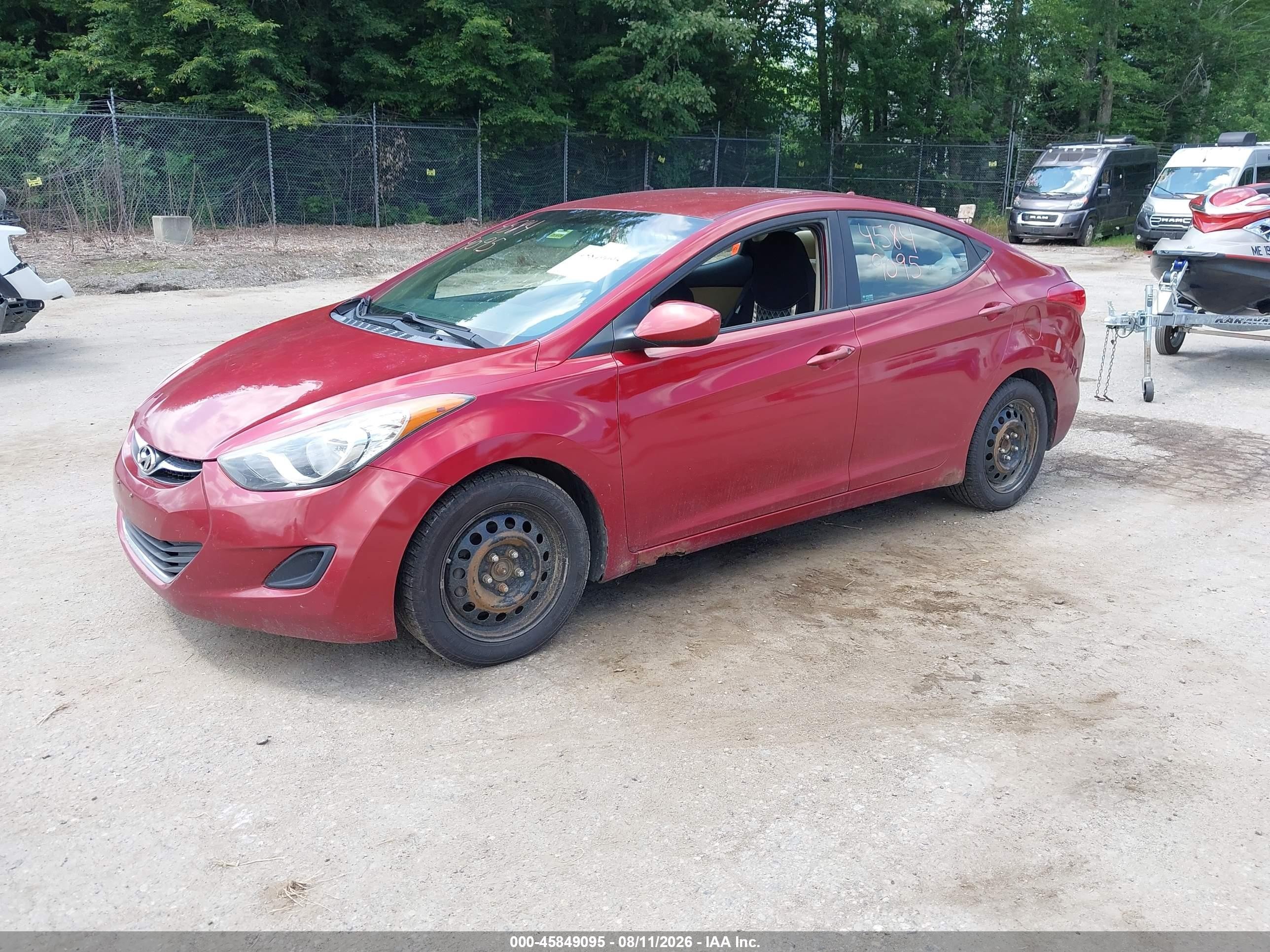 2013 Hyundai Elantra Gls Red vin: 5NPDH4AE4DH193631