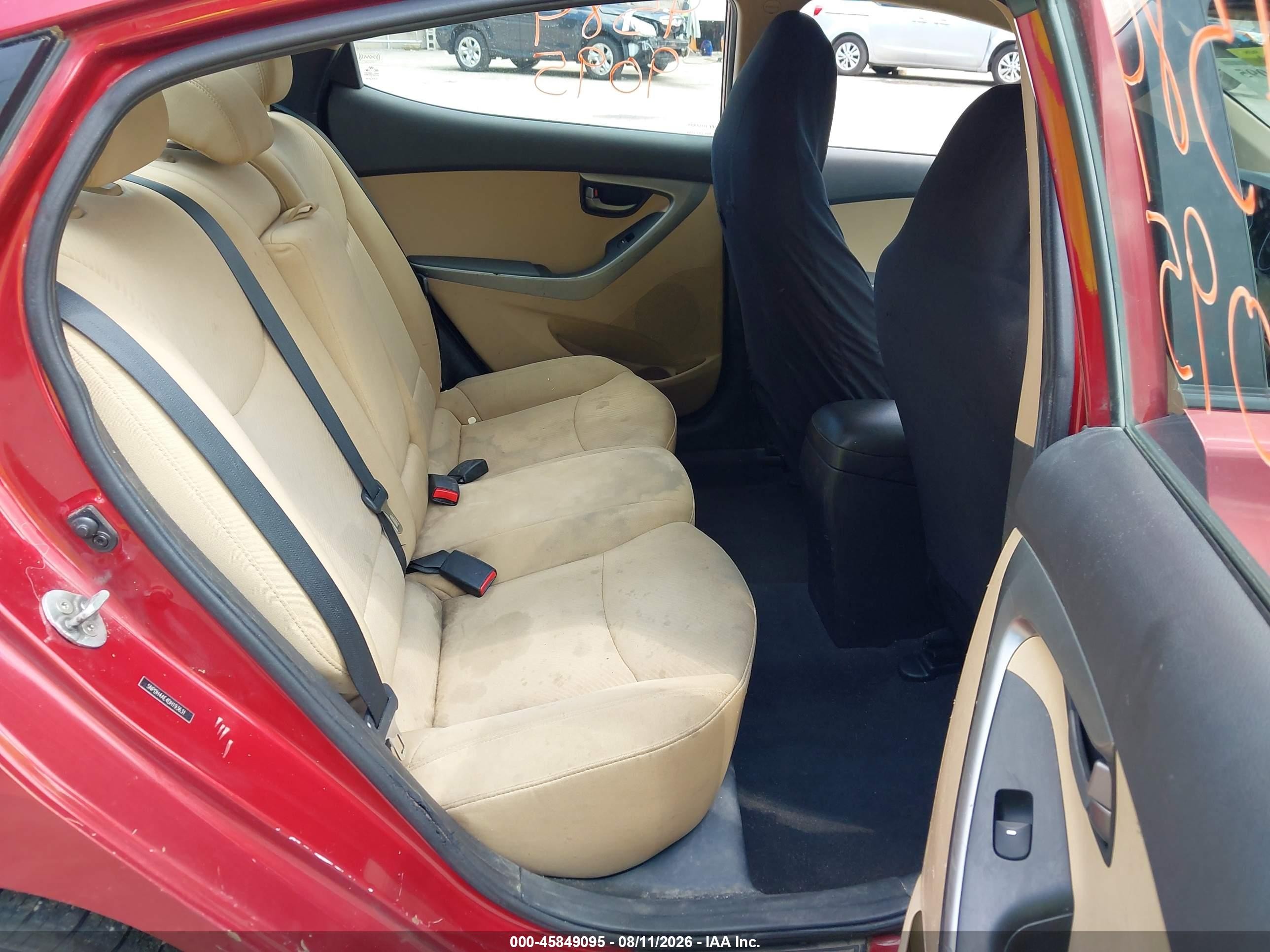 2013 Hyundai Elantra Gls Red vin: 5NPDH4AE4DH193631