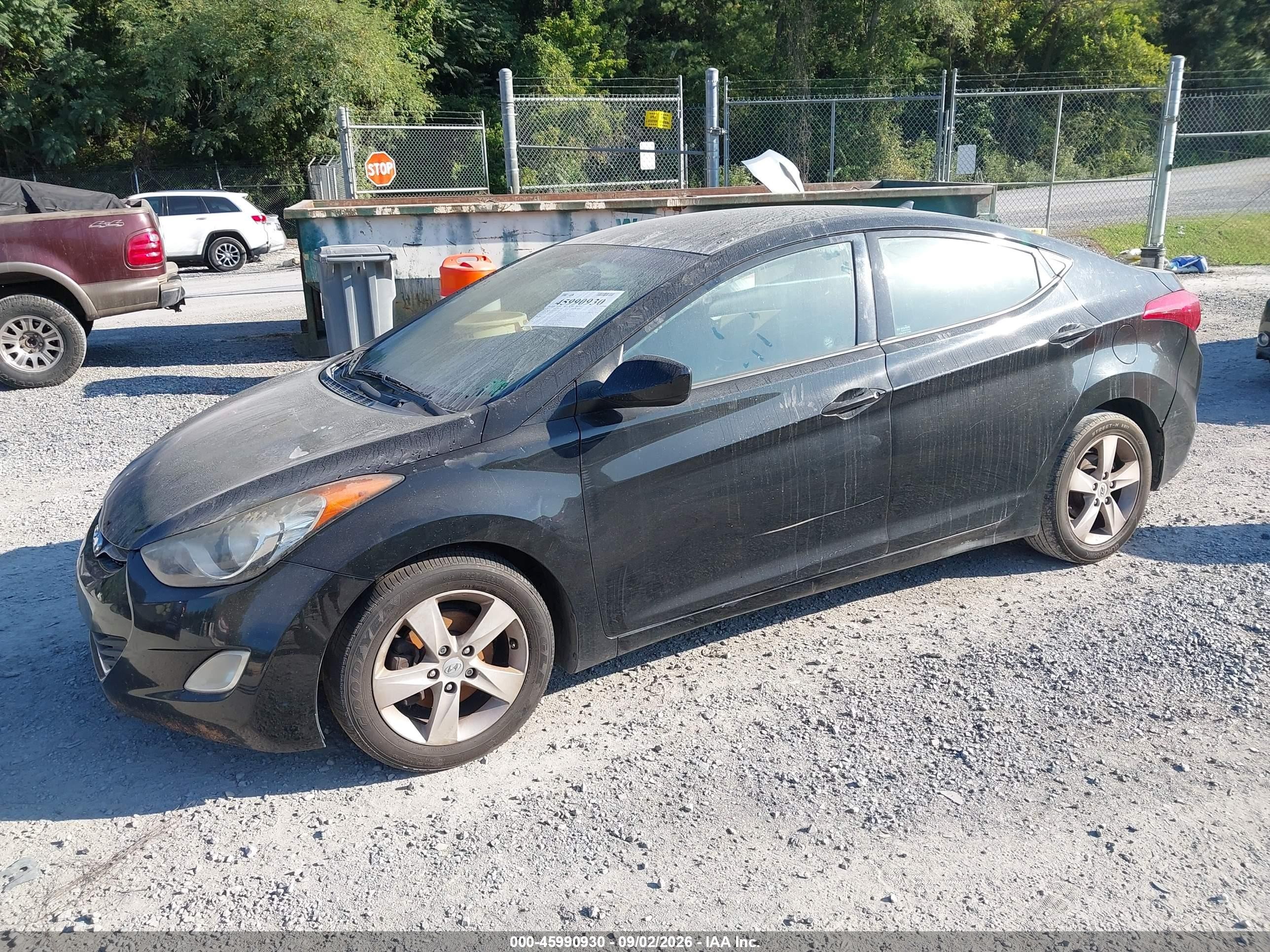 2013 Hyundai Elantra Gls Black vin: 5NPDH4AE4DH198425
