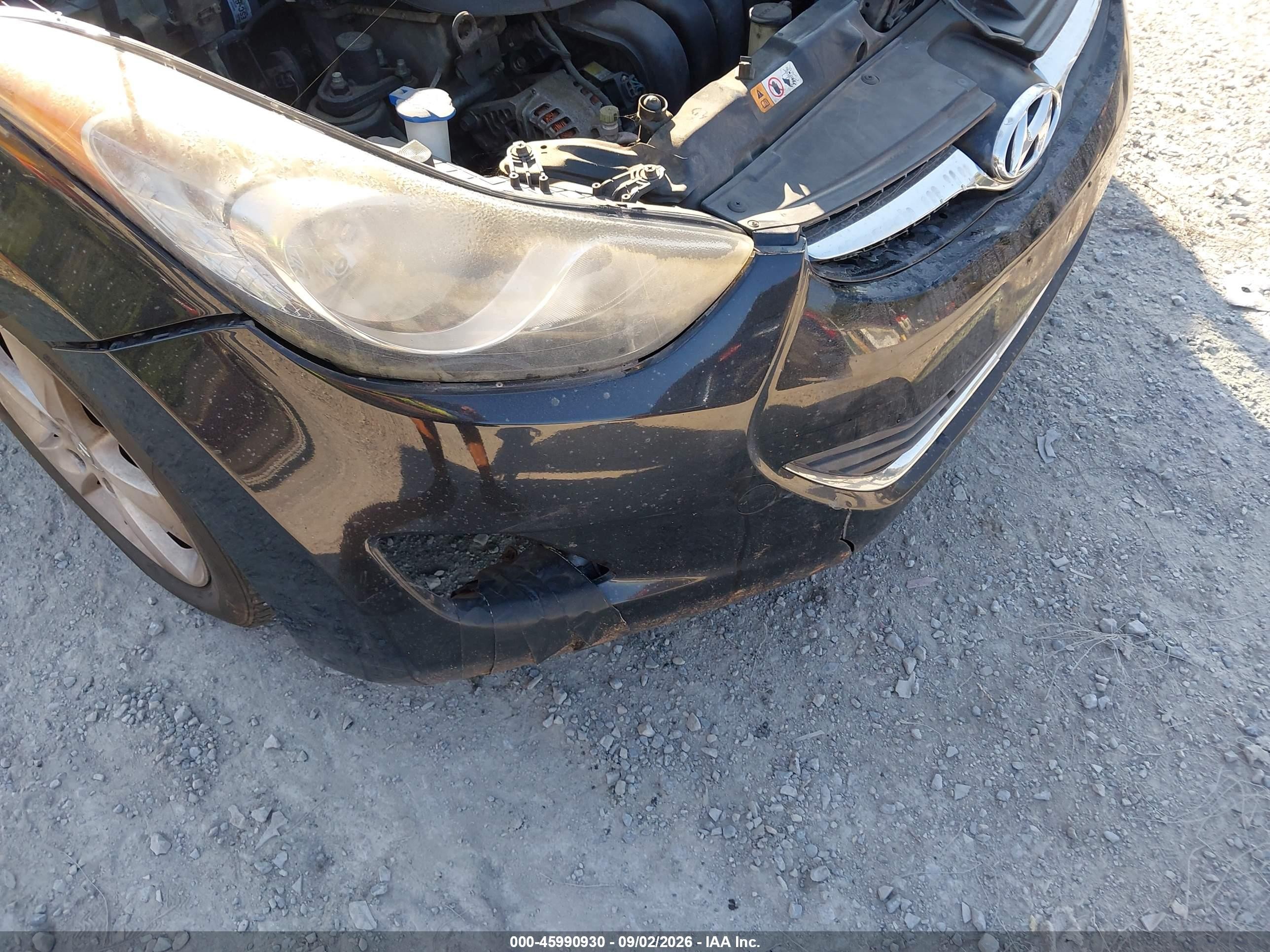 2013 Hyundai Elantra Gls Black vin: 5NPDH4AE4DH198425
