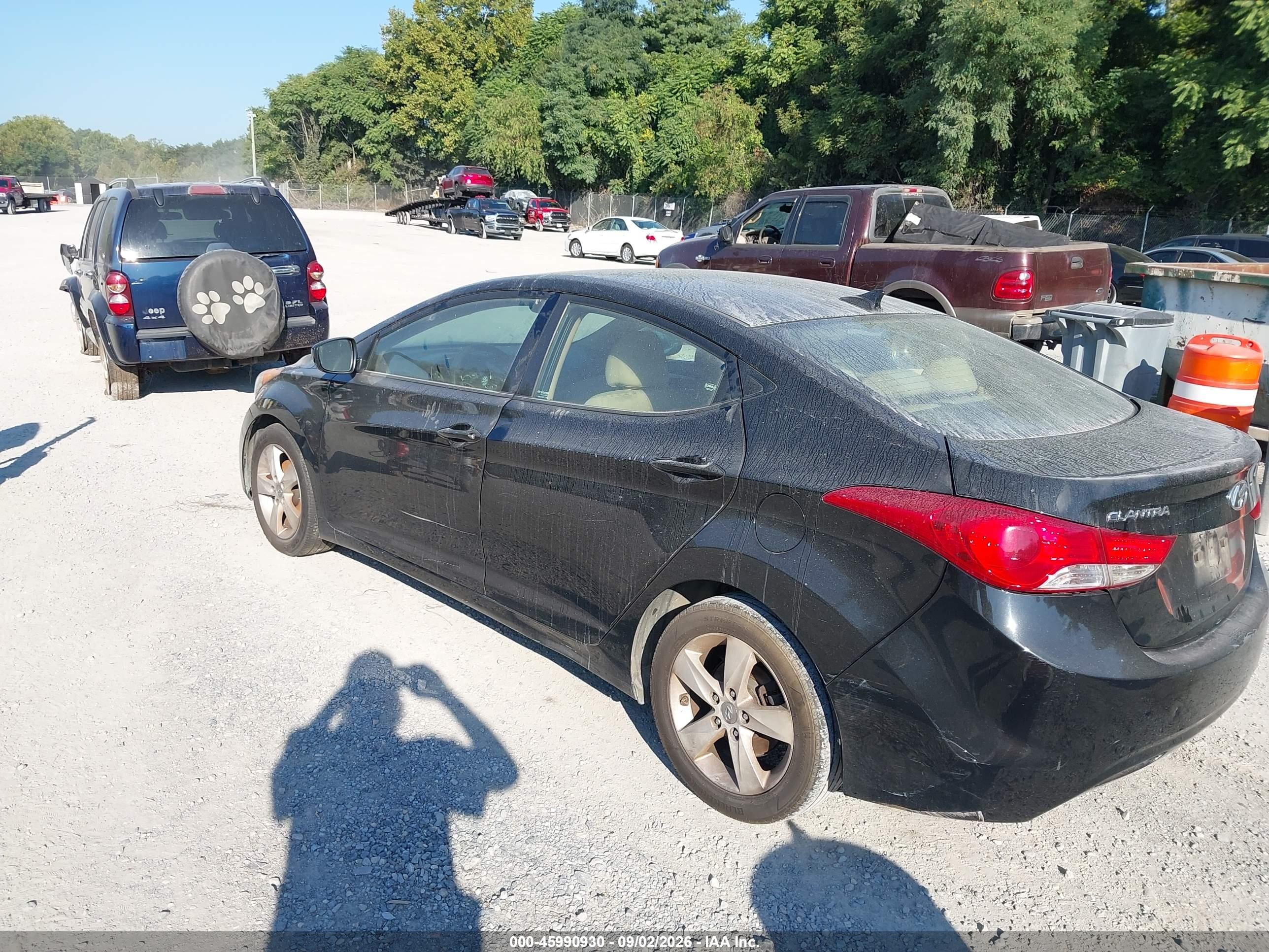 2013 Hyundai Elantra Gls Black vin: 5NPDH4AE4DH198425