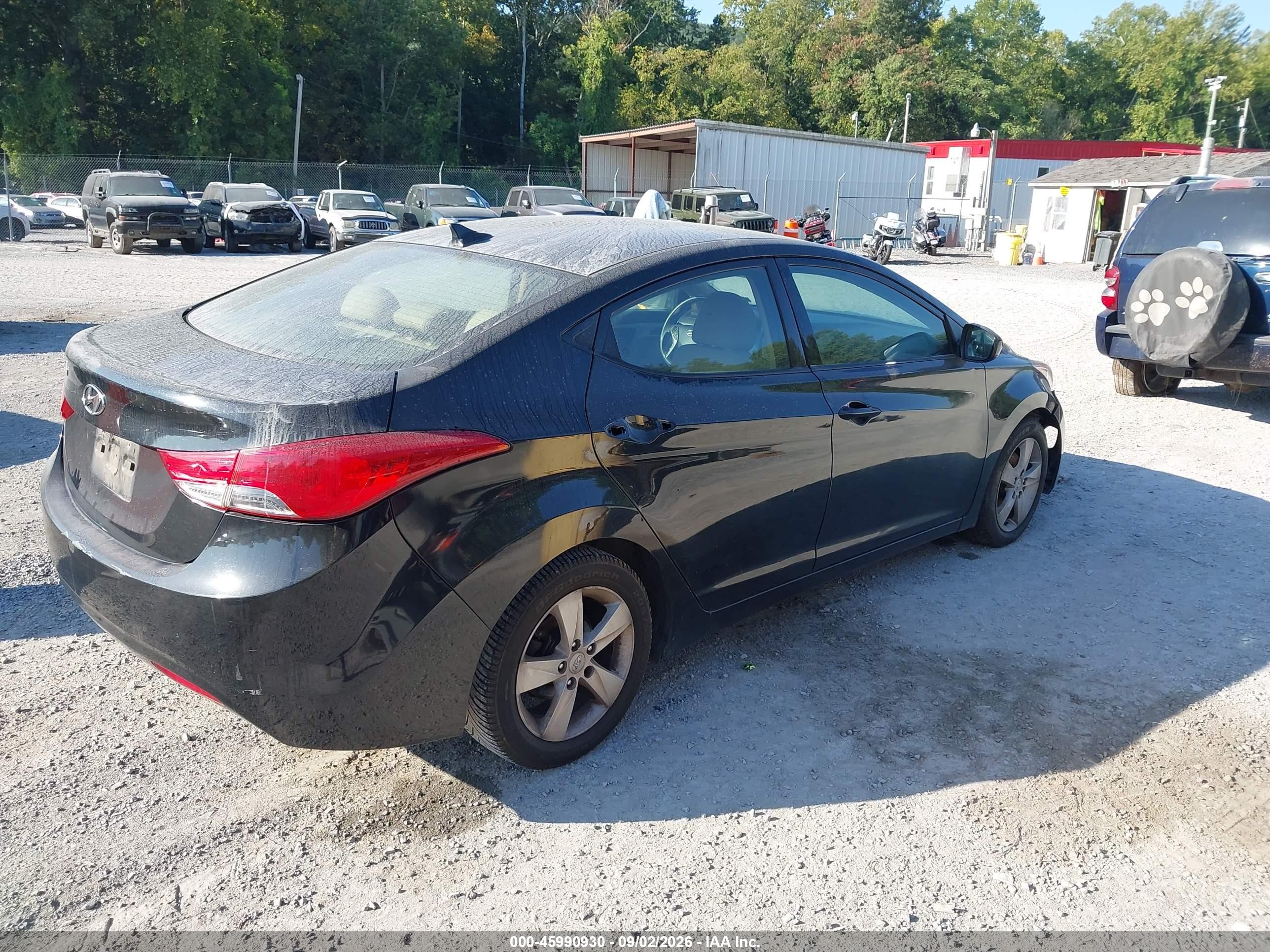 2013 Hyundai Elantra Gls Black vin: 5NPDH4AE4DH198425