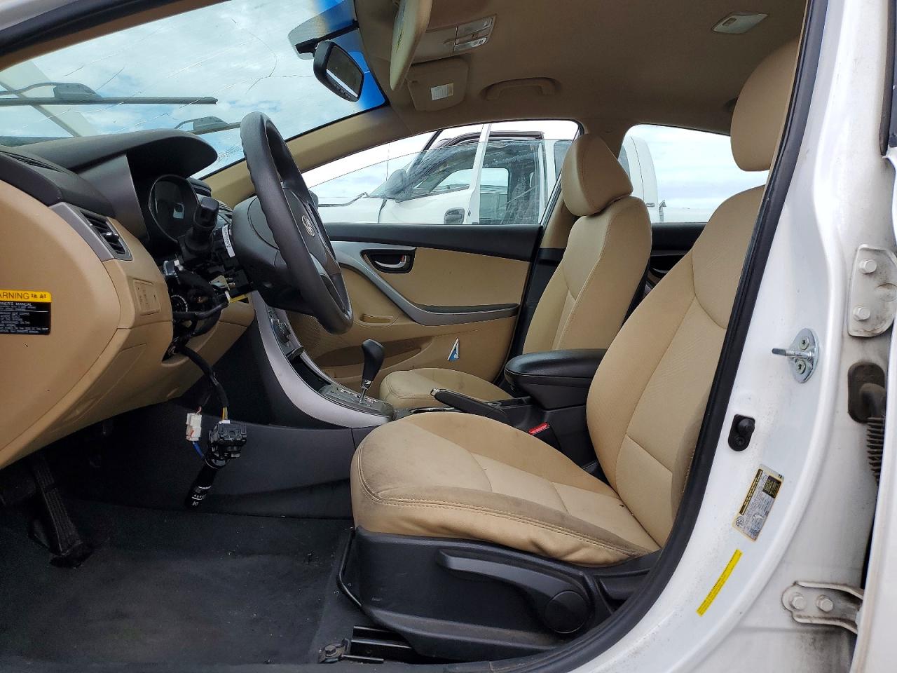 2013 Hyundai Elantra Gls White vin: 5NPDH4AE4DH199168