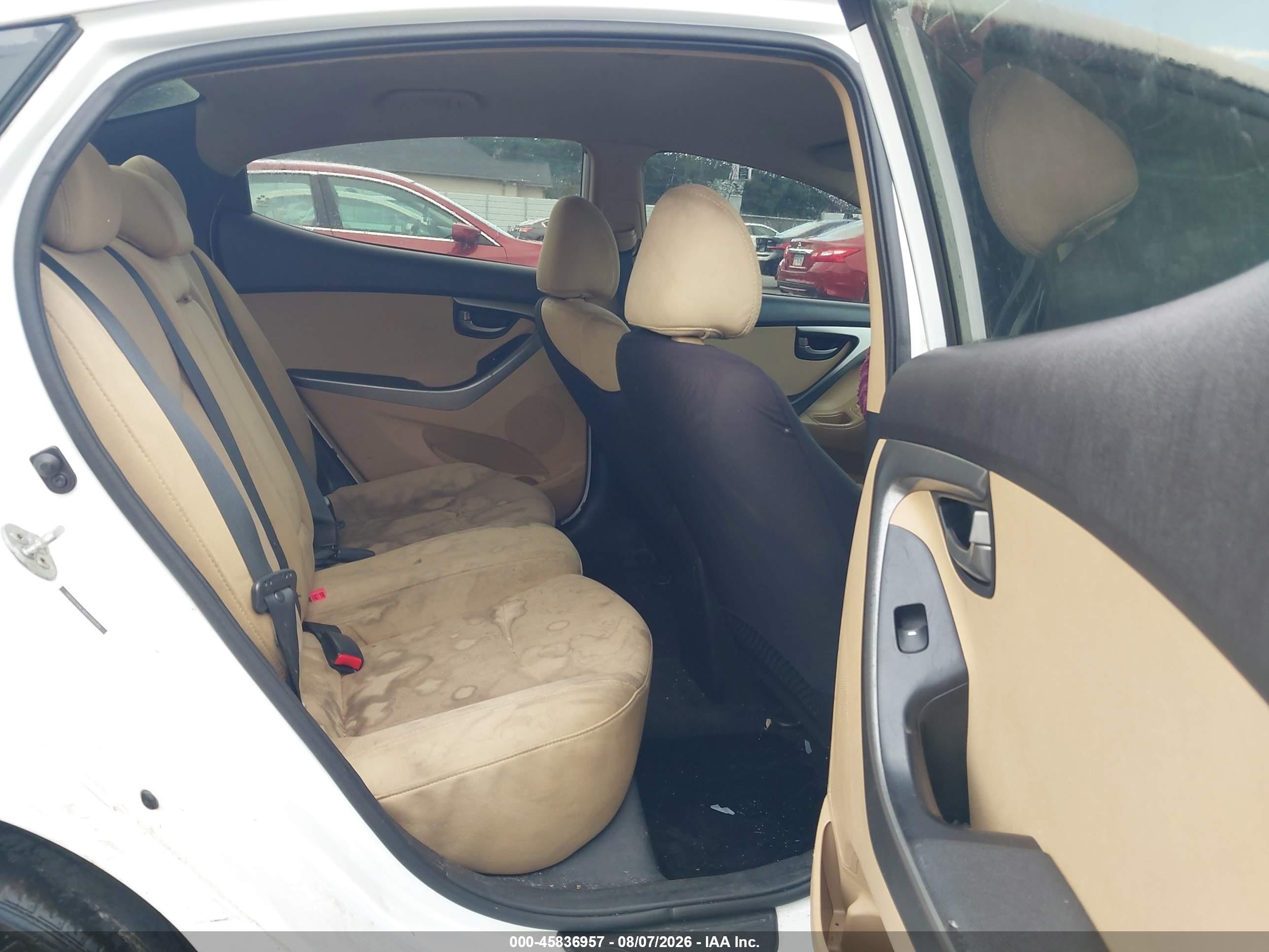 2013 Hyundai Elantra Gls White vin: 5NPDH4AE4DH200545
