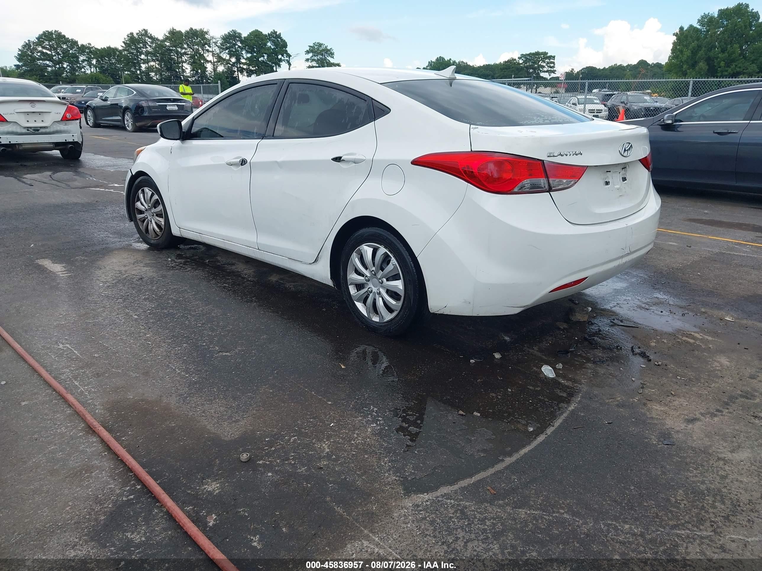 2013 Hyundai Elantra Gls White vin: 5NPDH4AE4DH200545