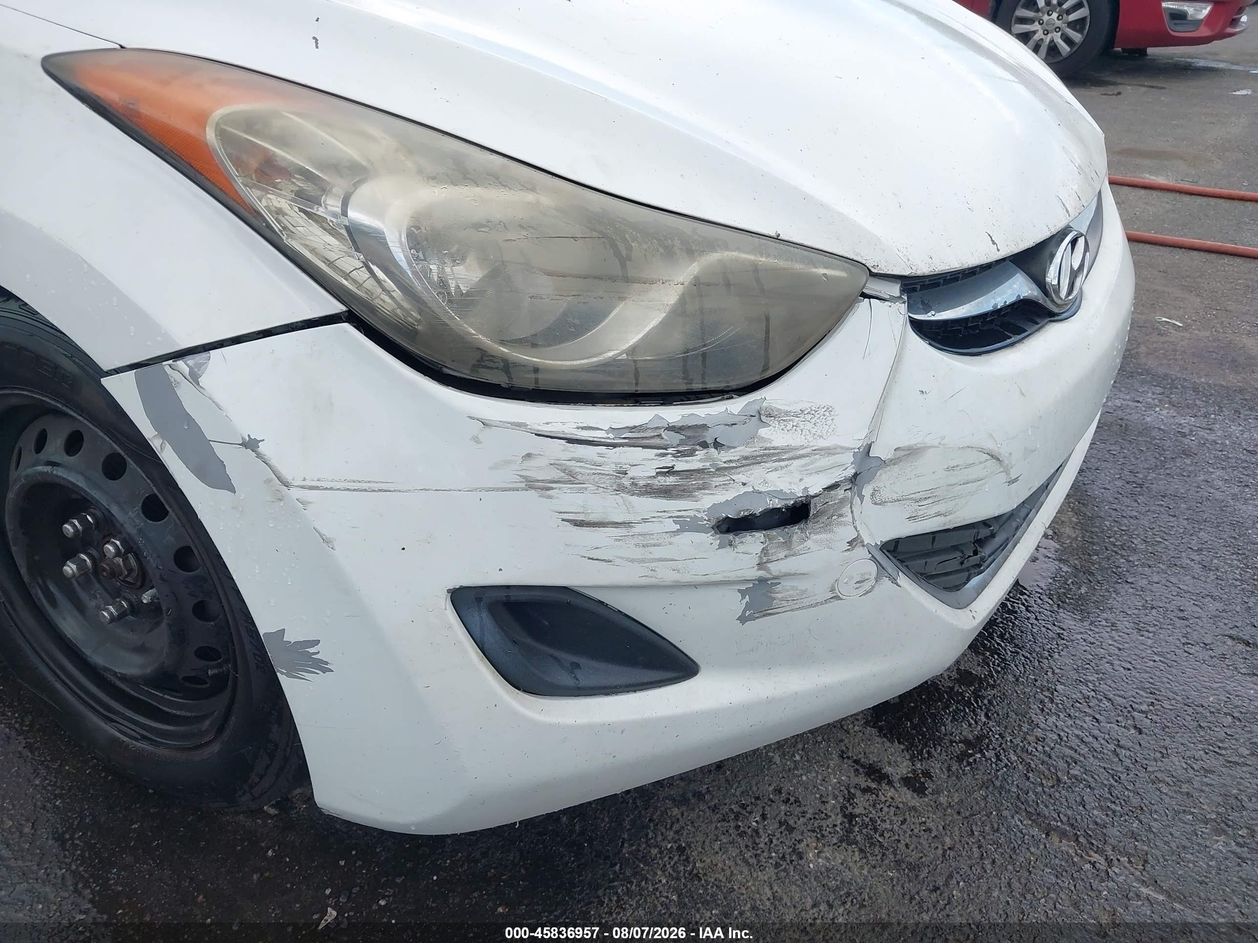 2013 Hyundai Elantra Gls White vin: 5NPDH4AE4DH200545