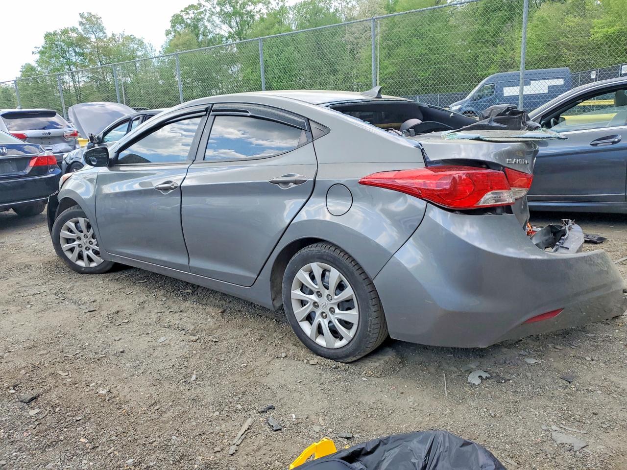 2013 Hyundai Elantra Gls Gray vin: 5NPDH4AE4DH201341