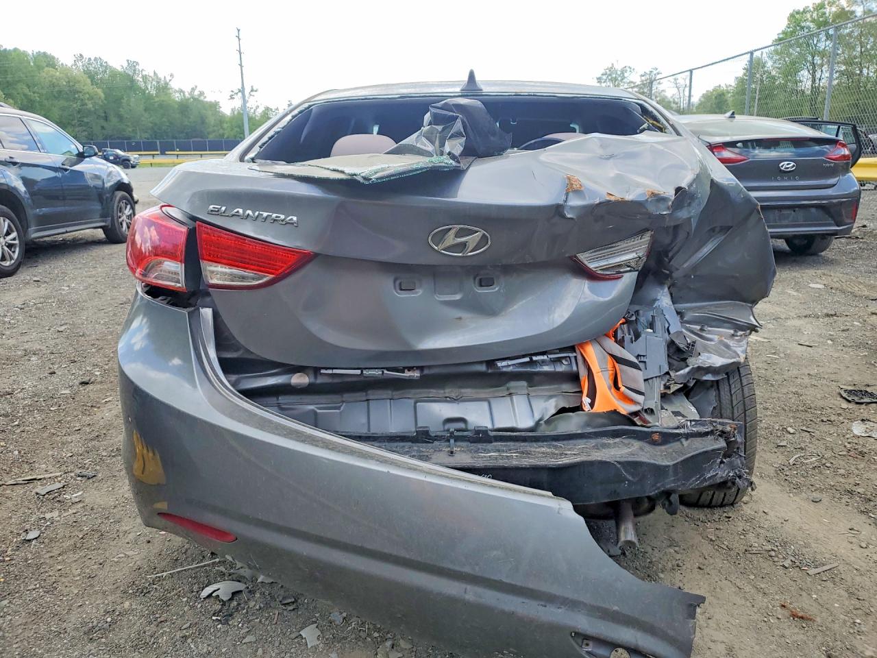2013 Hyundai Elantra Gls Gray vin: 5NPDH4AE4DH201341