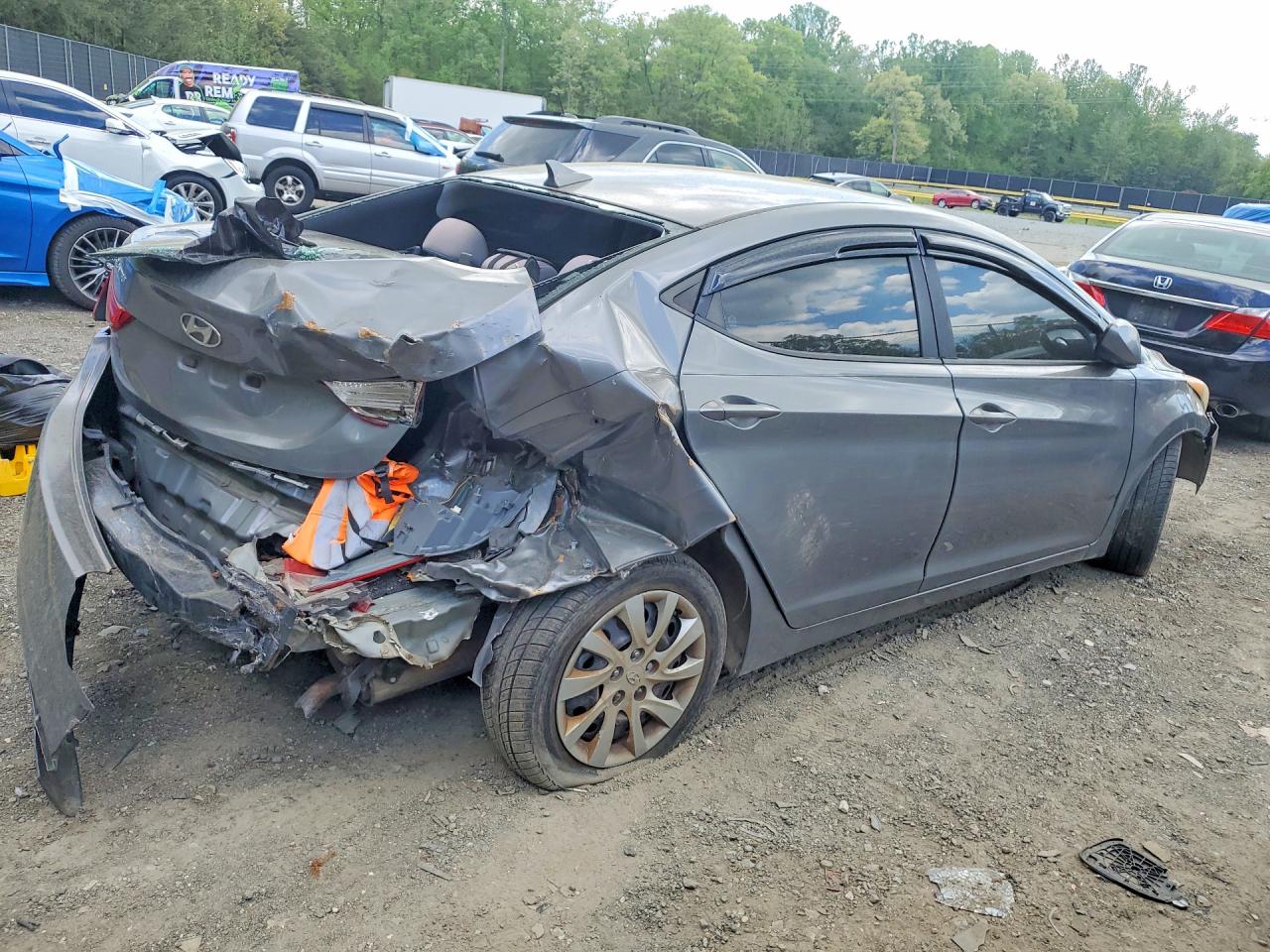 2013 Hyundai Elantra Gls Gray vin: 5NPDH4AE4DH201341