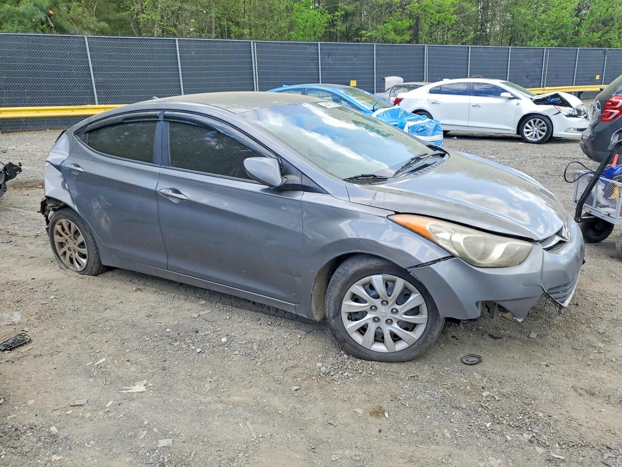 2013 Hyundai Elantra Gls Gray vin: 5NPDH4AE4DH201341