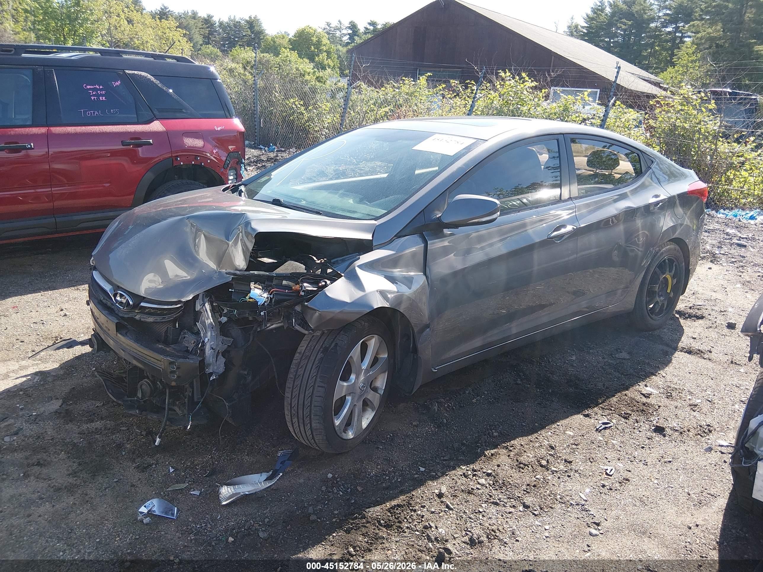 2013 Hyundai Elantra Limited Серый vin: 5NPDH4AE4DH204773