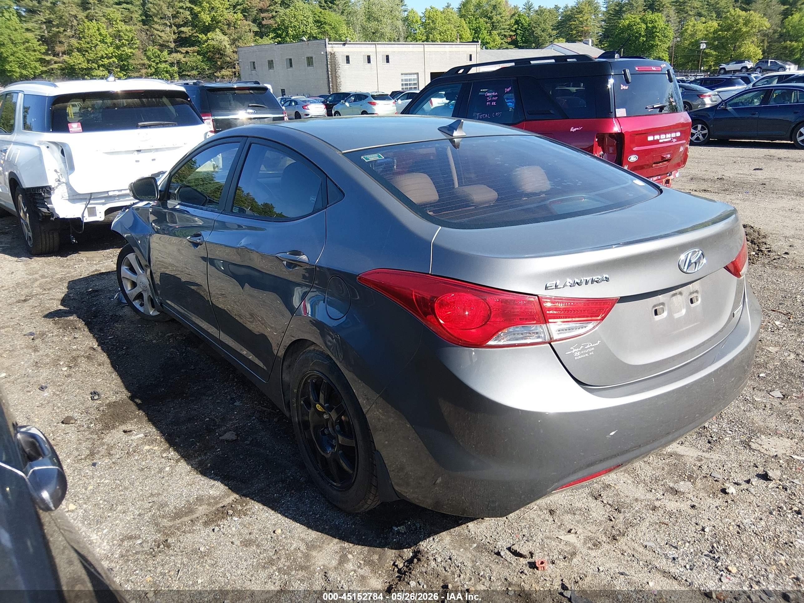 2013 Hyundai Elantra Limited Серый vin: 5NPDH4AE4DH204773
