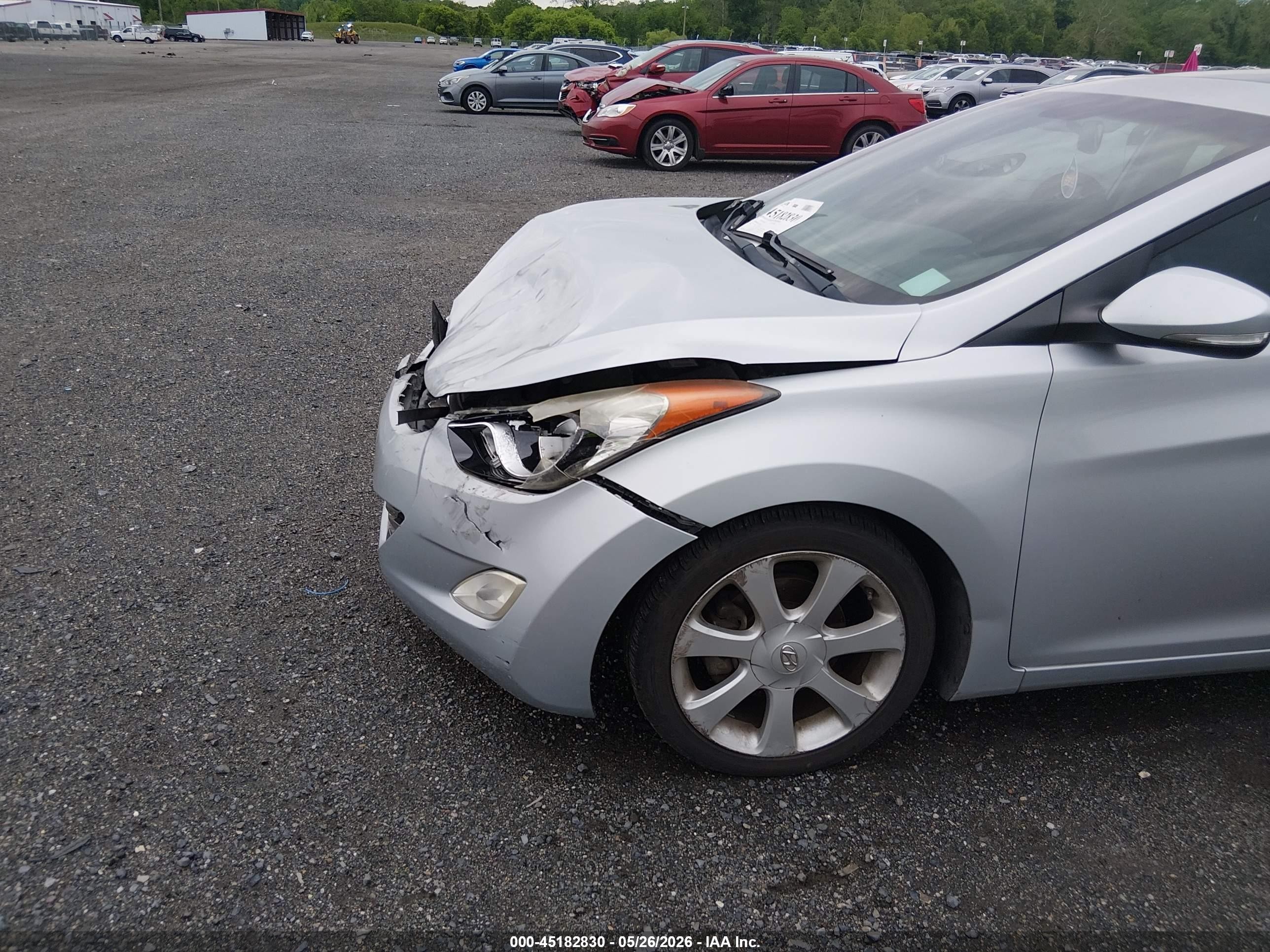 2013 Hyundai Elantra Limited Silver vin: 5NPDH4AE4DH206622
