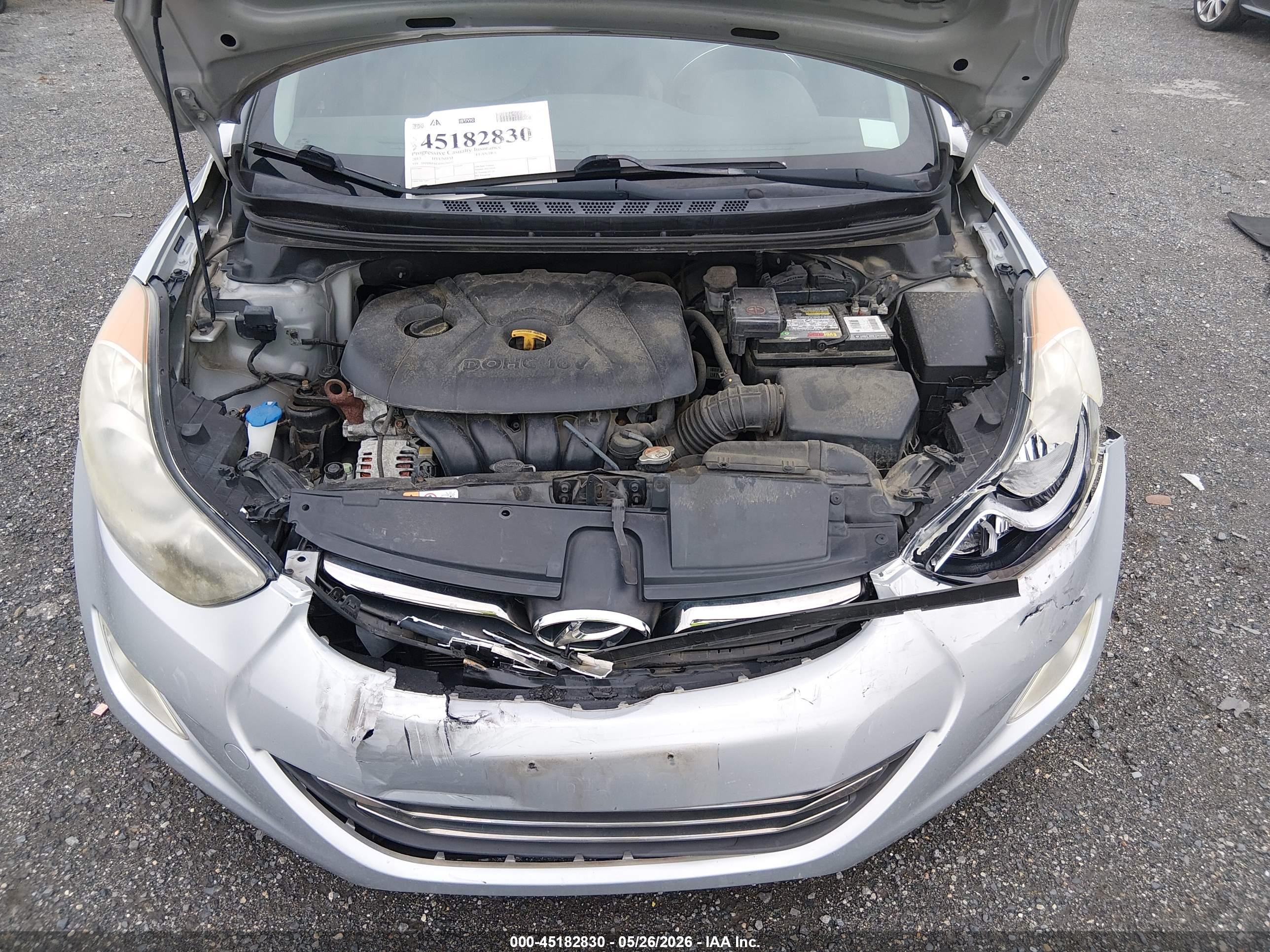 2013 Hyundai Elantra Limited Silver vin: 5NPDH4AE4DH206622