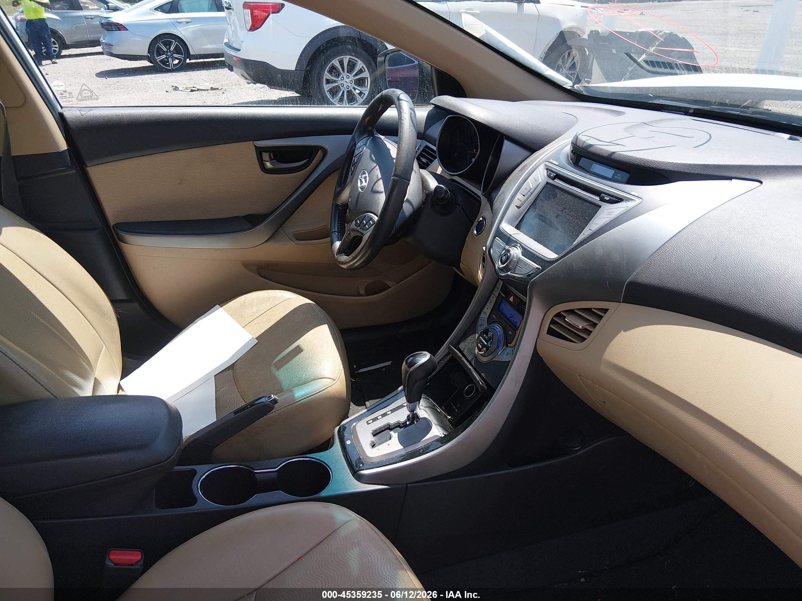 2013 Hyundai Elantra Limited White vin: 5NPDH4AE4DH211822