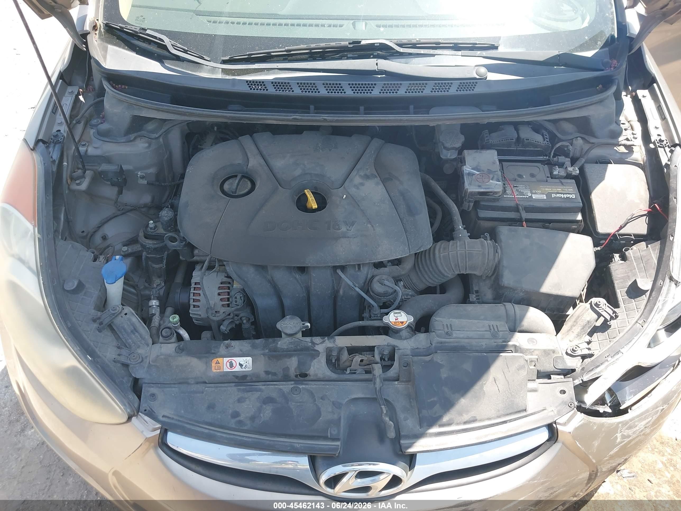 2013 Hyundai Elantra Gls Gold vin: 5NPDH4AE4DH223856