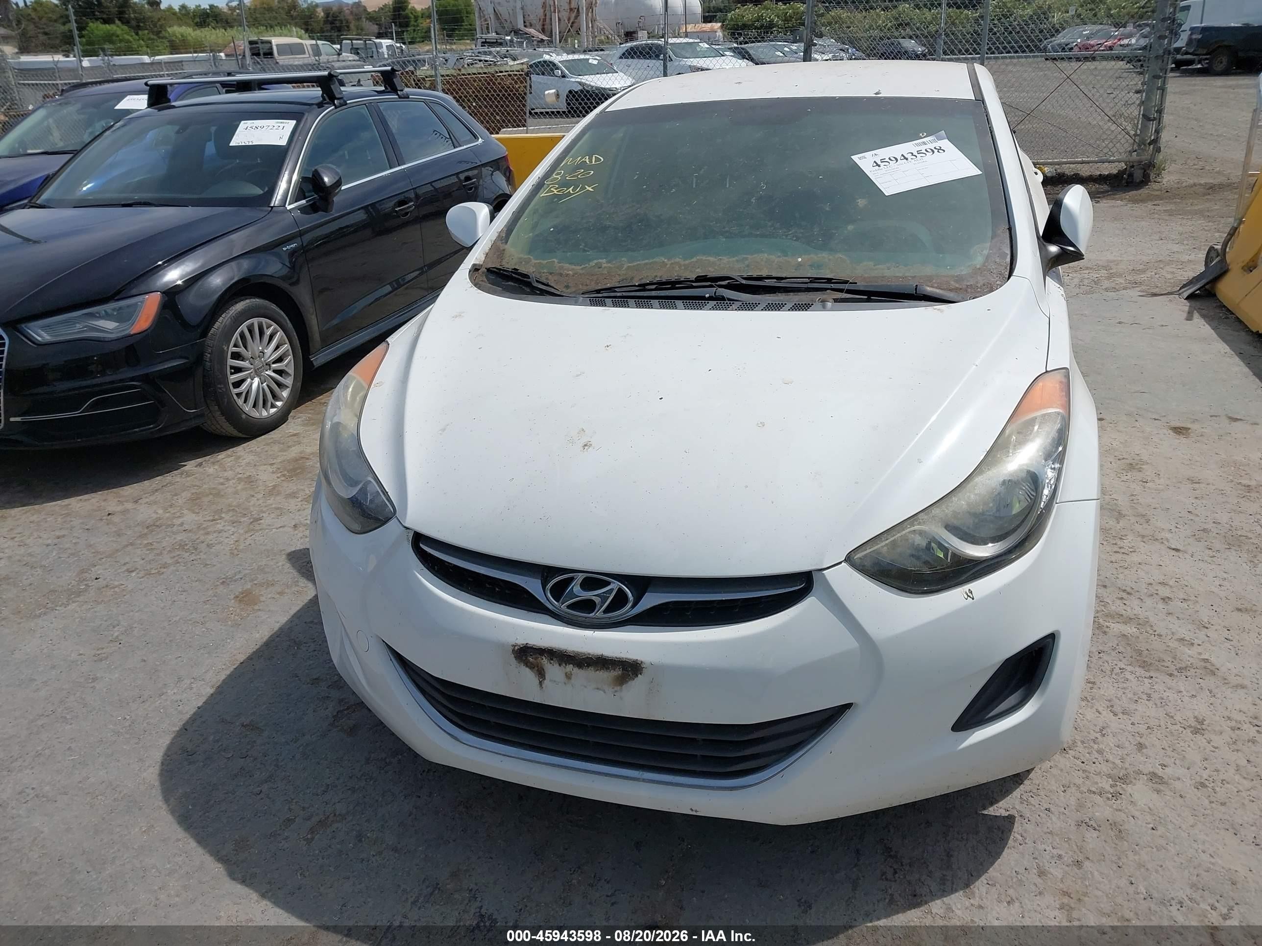 2013 Hyundai Elantra Gls/limited Белый vin: 5NPDH4AE4DH230337