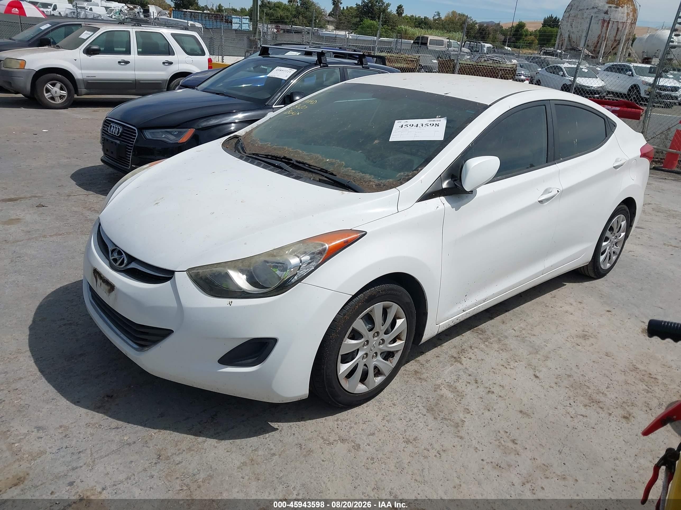 2013 Hyundai Elantra Gls/limited Белый vin: 5NPDH4AE4DH230337
