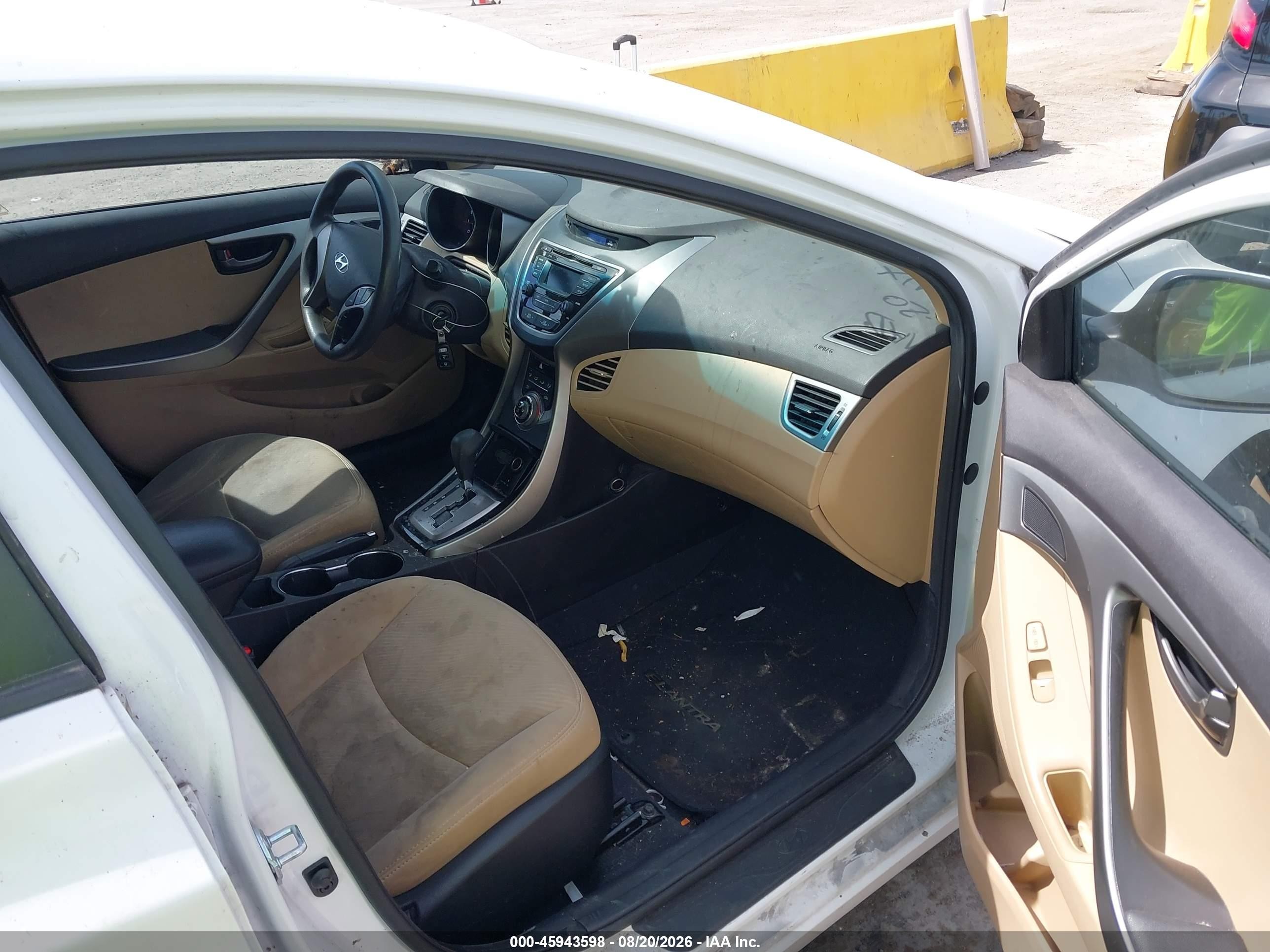 2013 Hyundai Elantra Gls/limited Белый vin: 5NPDH4AE4DH230337