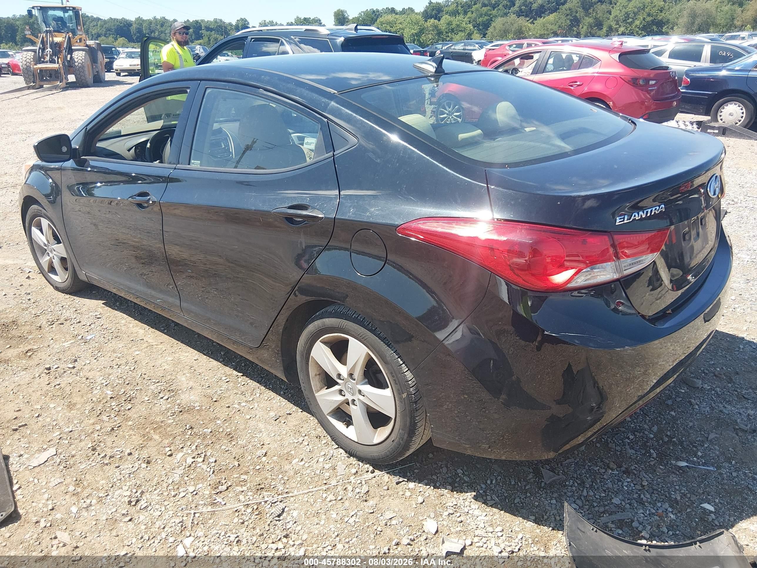 2013 Hyundai Elantra Gls Black vin: 5NPDH4AE4DH241273