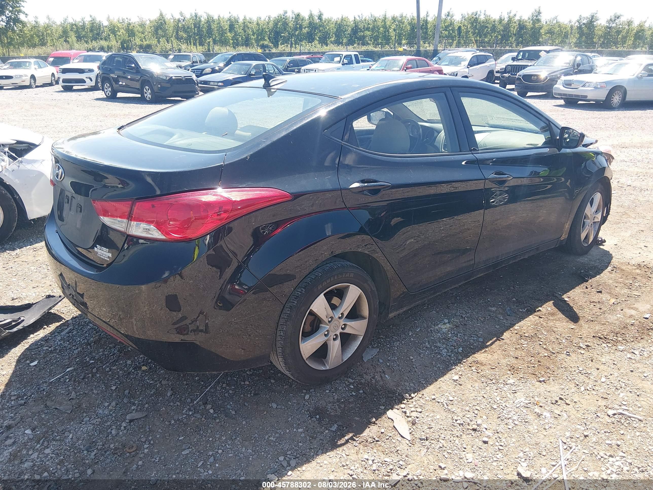 2013 Hyundai Elantra Gls Black vin: 5NPDH4AE4DH241273