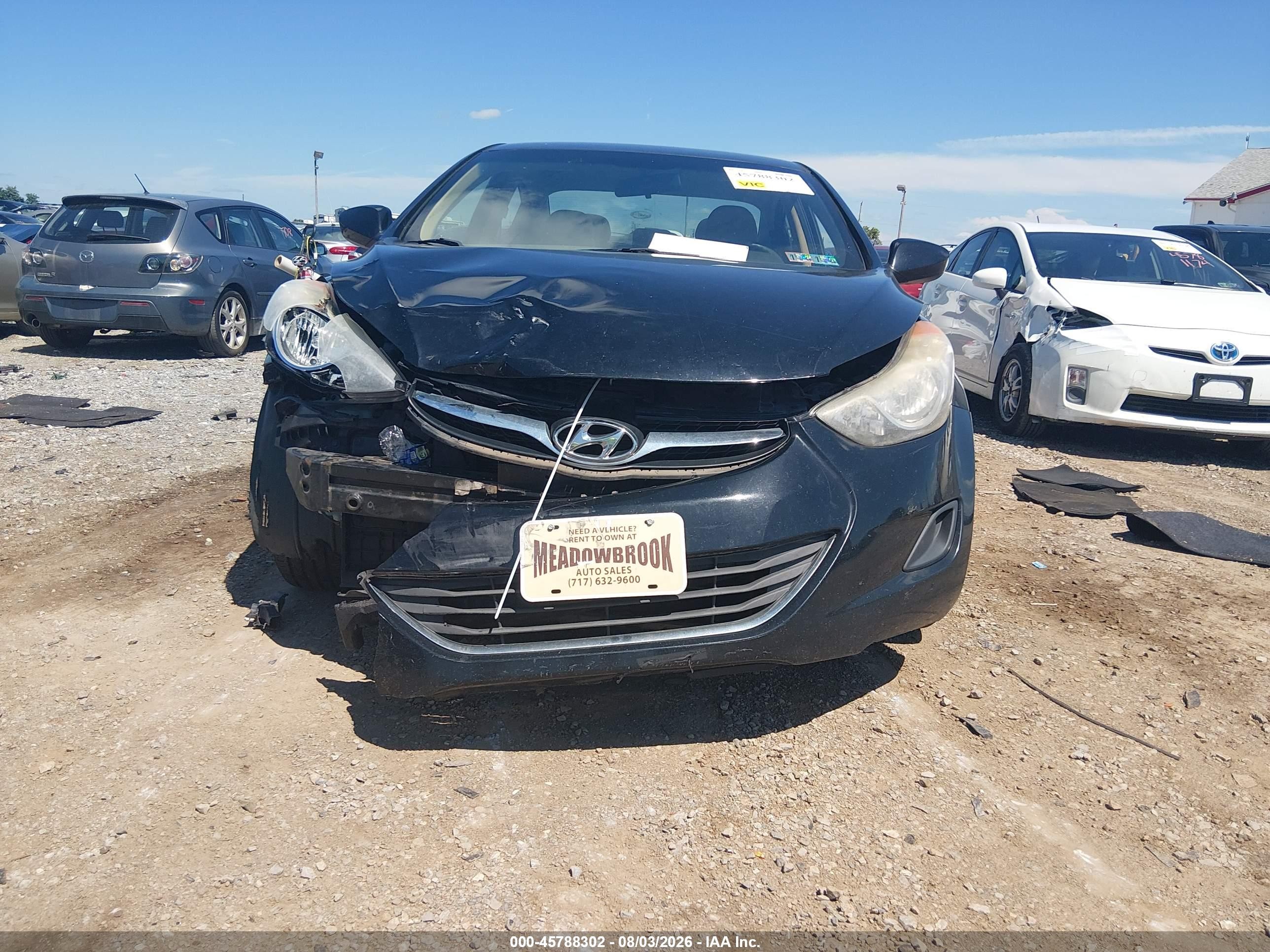 2013 Hyundai Elantra Gls Black vin: 5NPDH4AE4DH241273