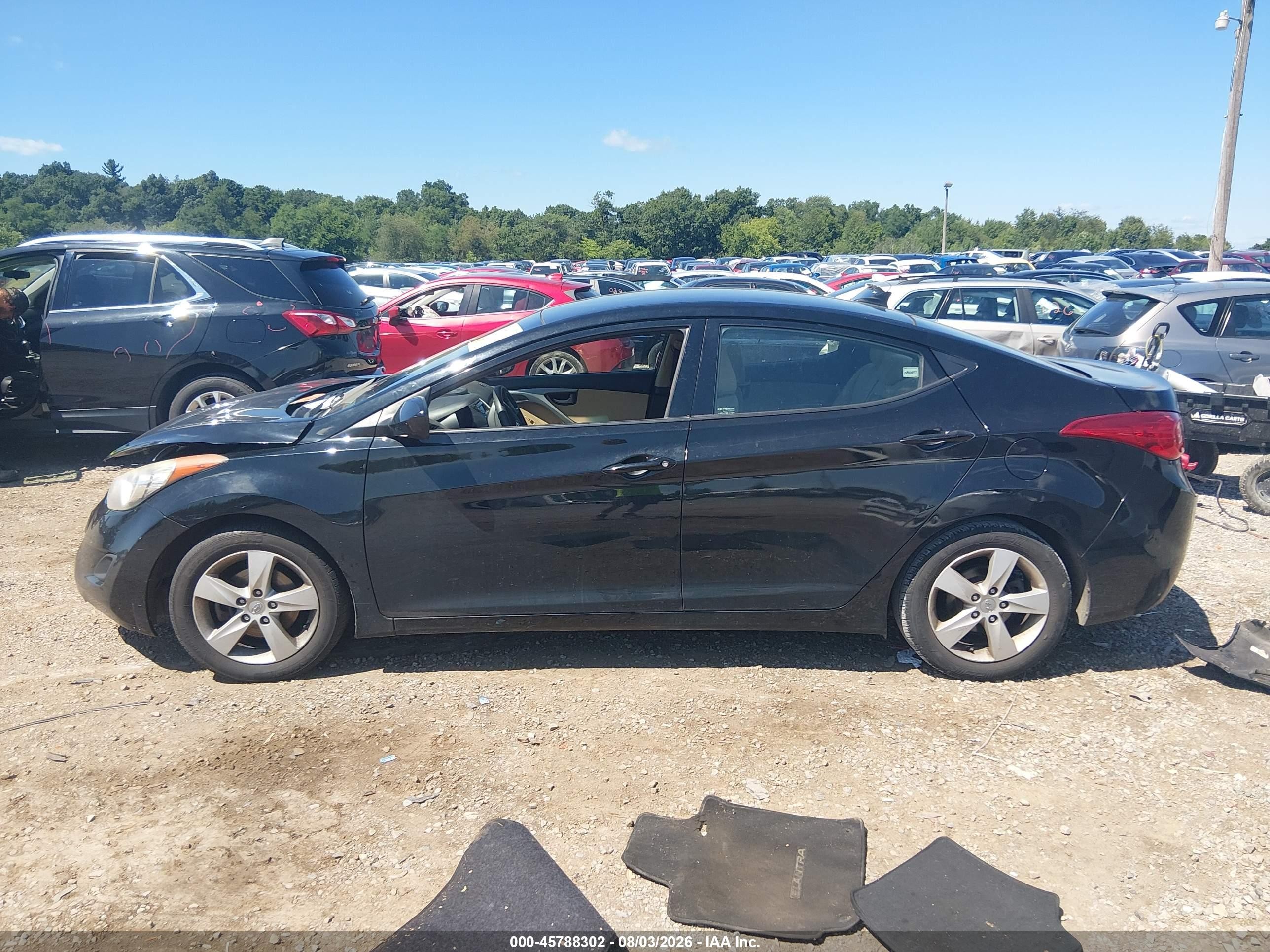 2013 Hyundai Elantra Gls Black vin: 5NPDH4AE4DH241273