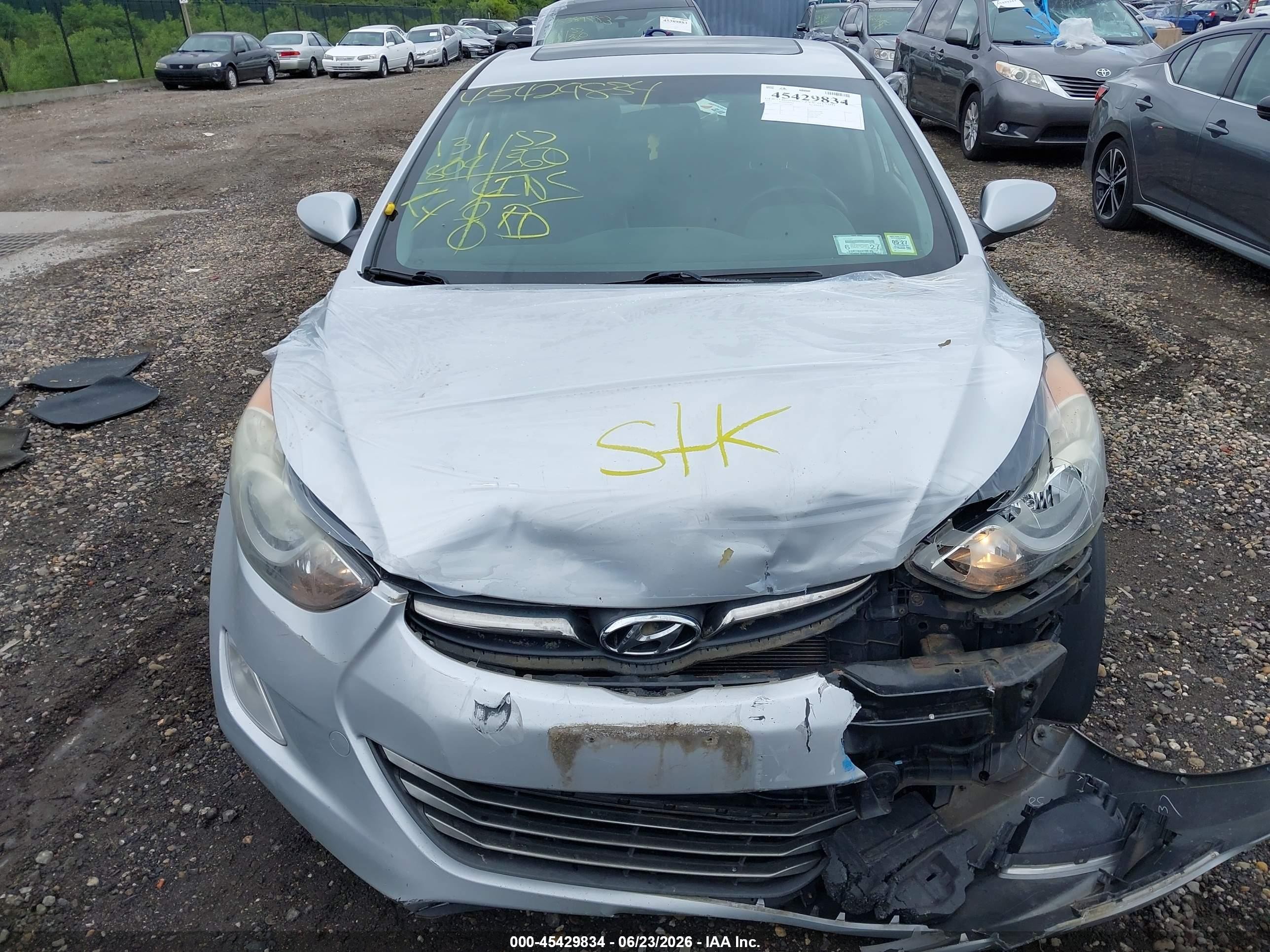 2013 Hyundai Elantra Limited Silver vin: 5NPDH4AE4DH253861