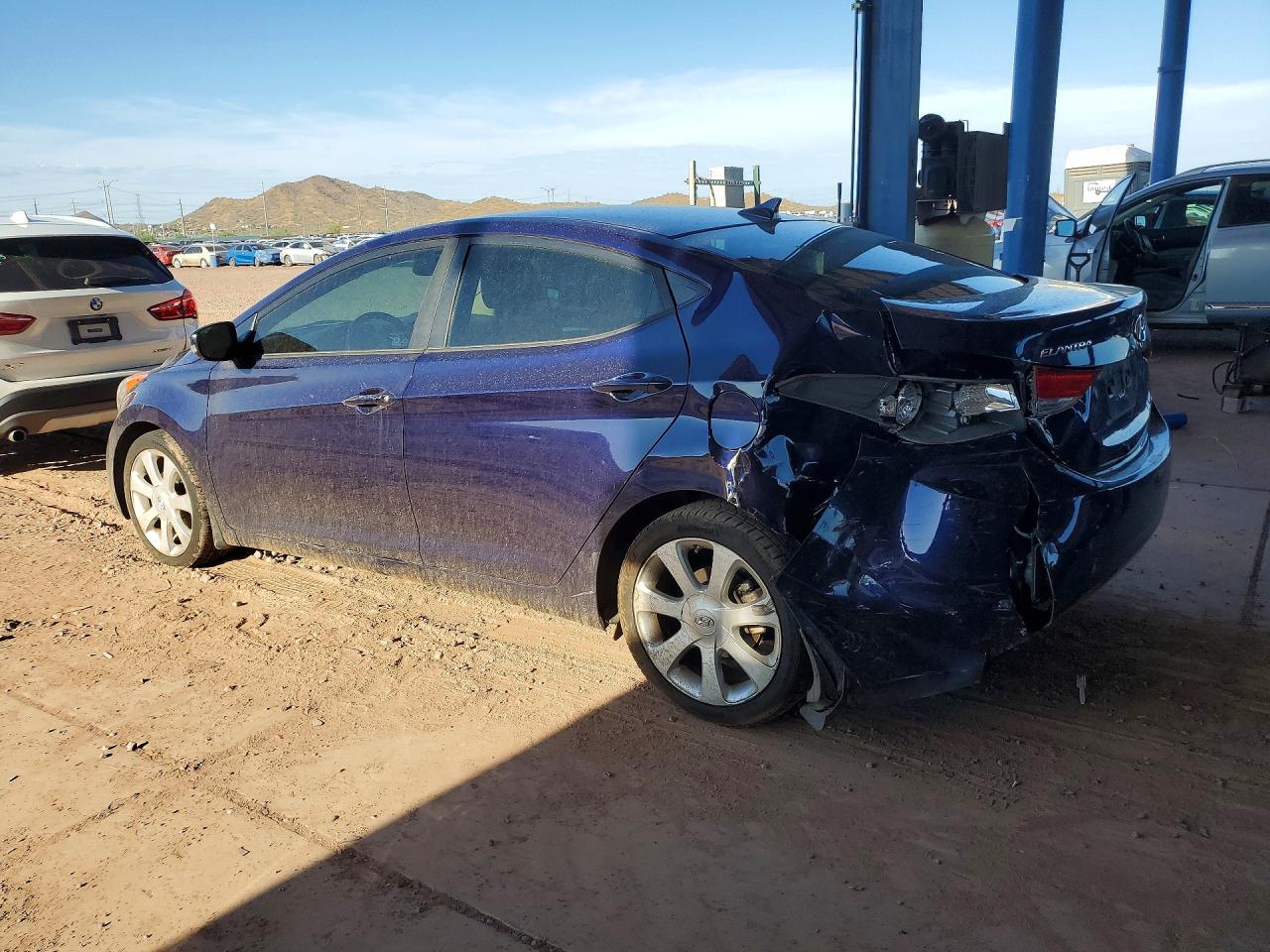 2013 Hyundai Elantra Limited Blue vin: 5NPDH4AE4DH254170