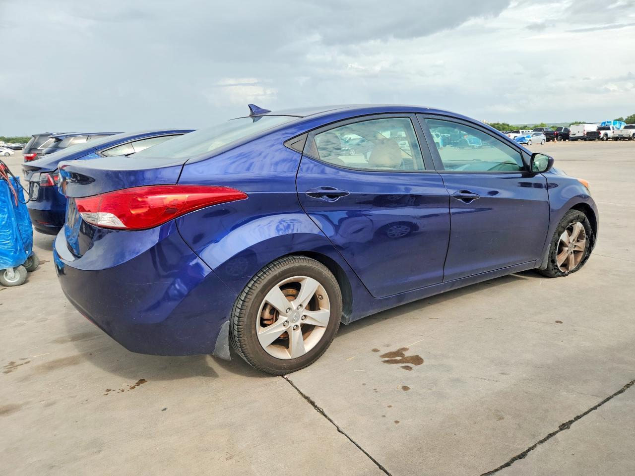 2013 Hyundai Elantra Gls Blue vin: 5NPDH4AE4DH263676
