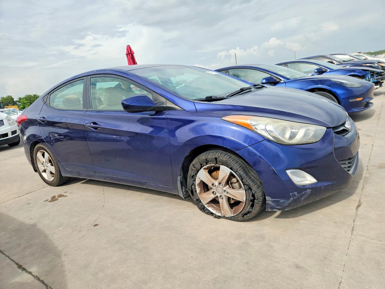 2013 Hyundai Elantra Gls Blue vin: 5NPDH4AE4DH263676