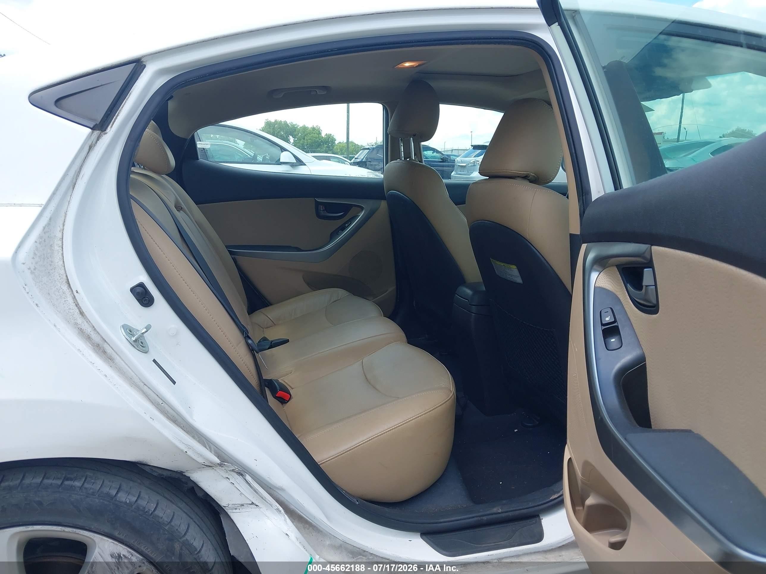 2013 Hyundai Elantra Limited White vin: 5NPDH4AE4DH270045