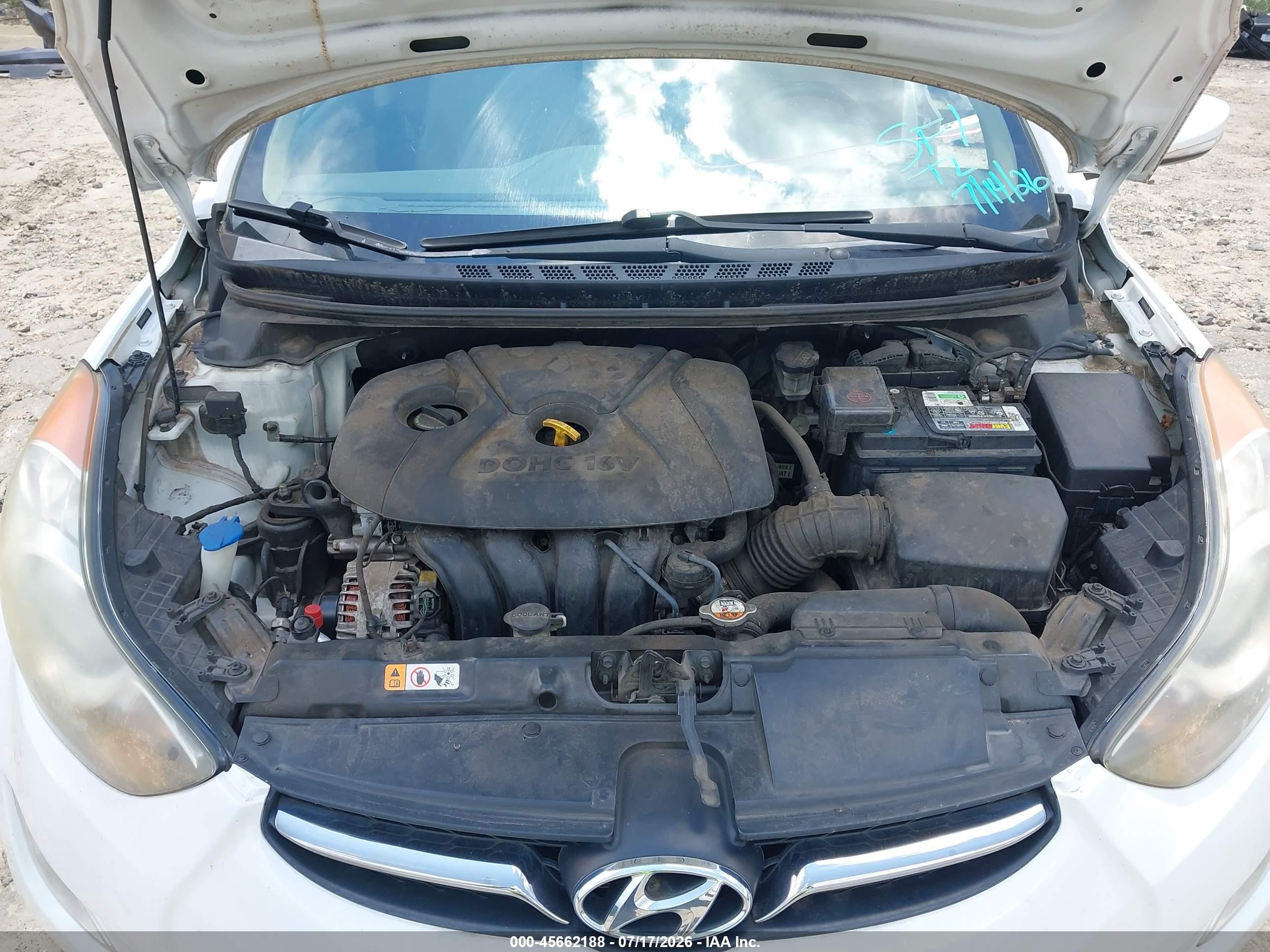 2013 Hyundai Elantra Limited White vin: 5NPDH4AE4DH270045