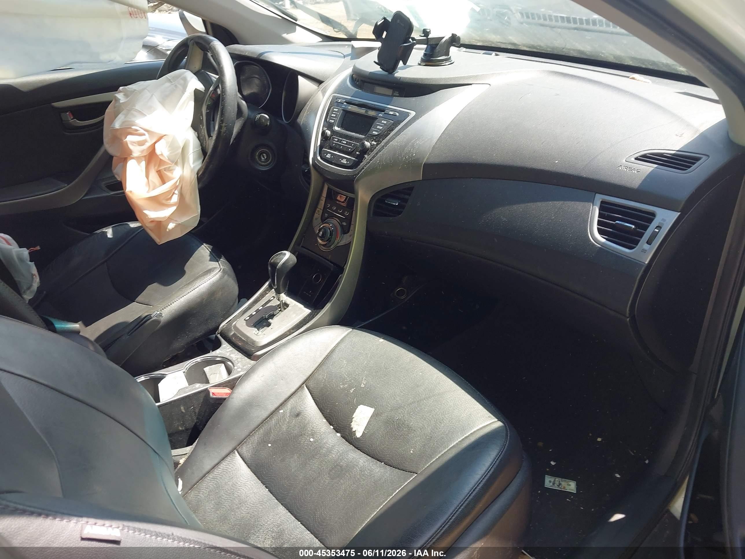 2013 Hyundai Elantra Limited White vin: 5NPDH4AE4DH282776