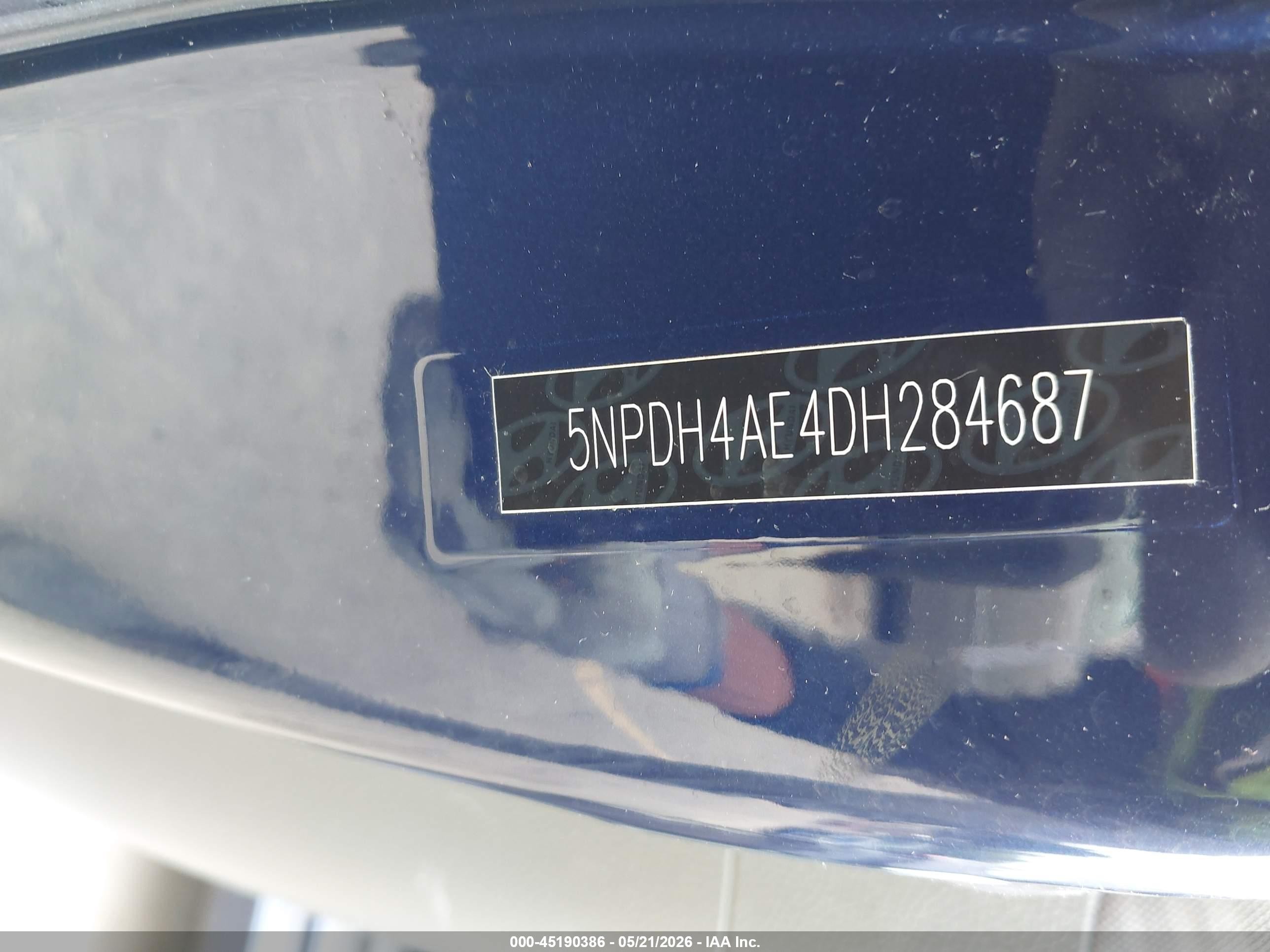 2013 Hyundai Elantra Gls Blue vin: 5NPDH4AE4DH284687