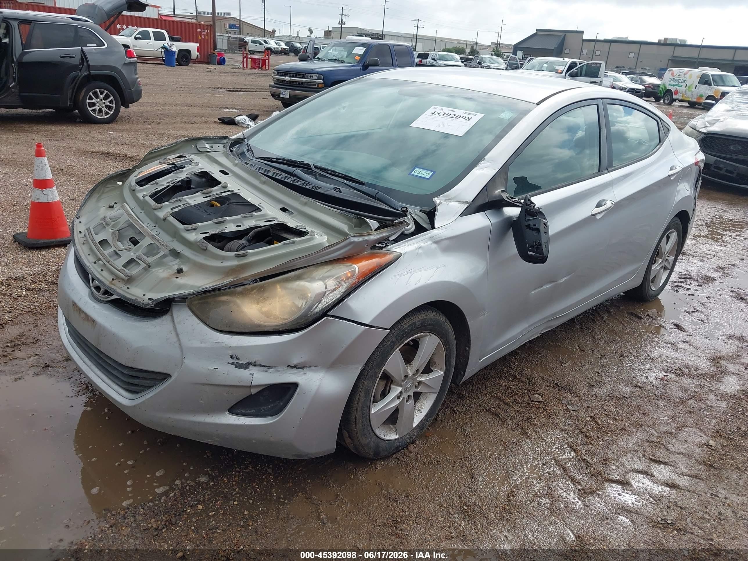 2013 Hyundai Elantra Gls Серебряный vin: 5NPDH4AE4DH287251