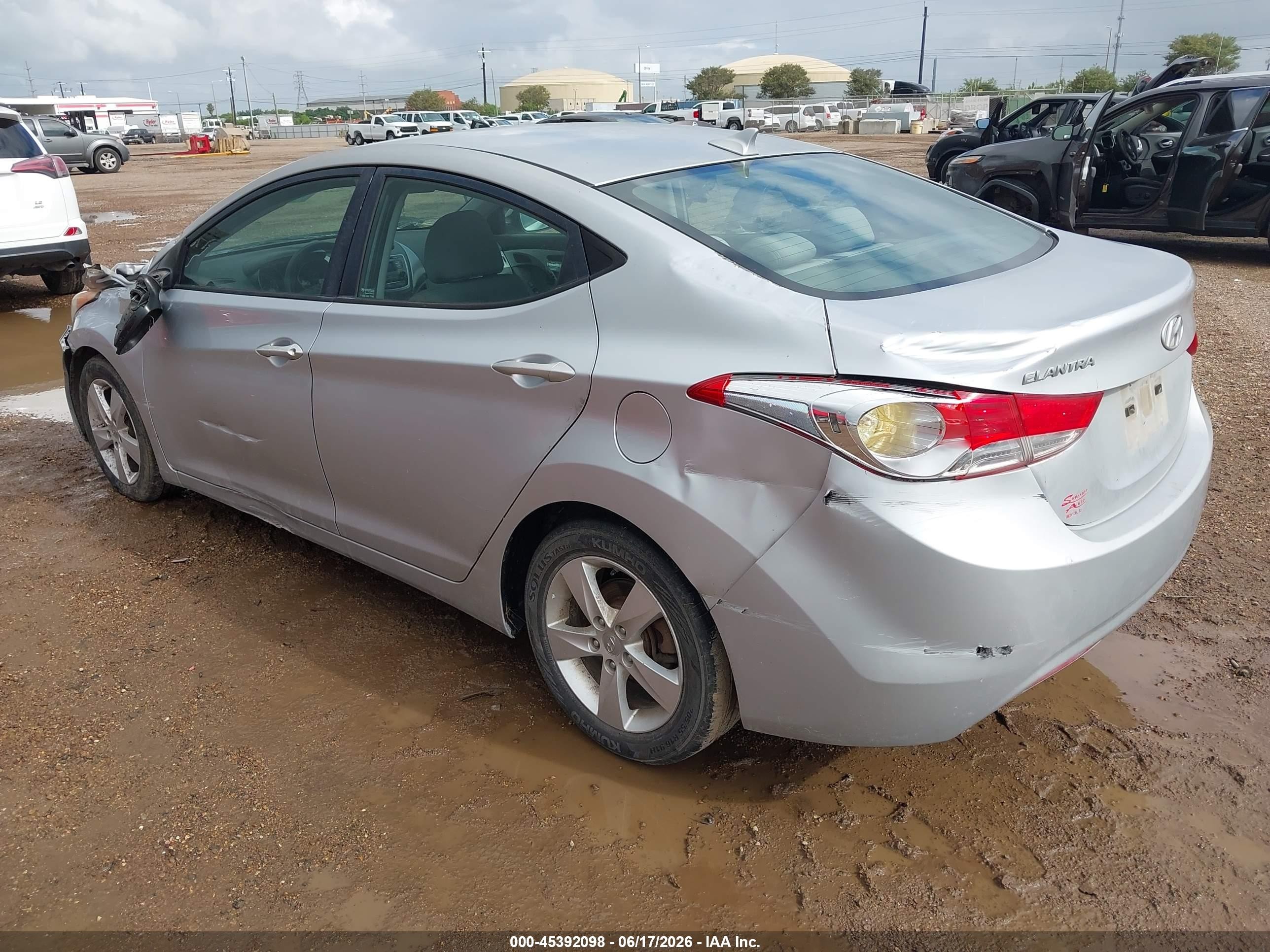 2013 Hyundai Elantra Gls Серебряный vin: 5NPDH4AE4DH287251