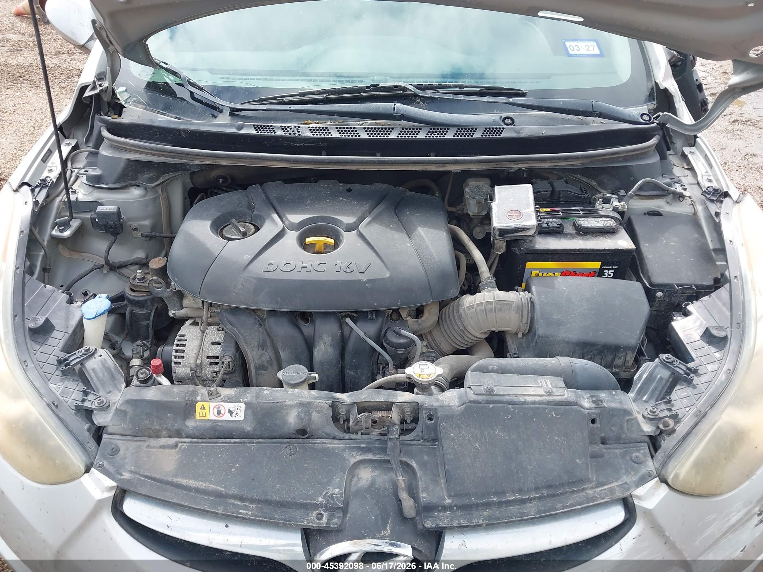2013 Hyundai Elantra Gls Серебряный vin: 5NPDH4AE4DH287251