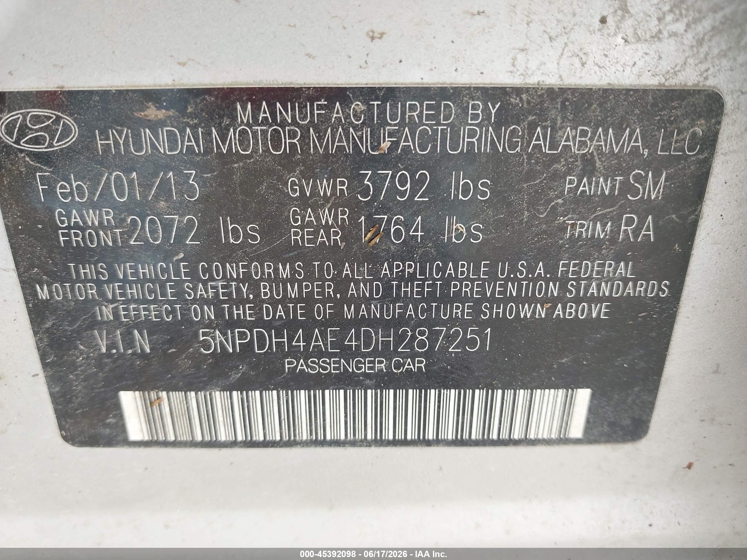2013 Hyundai Elantra Gls Серебряный vin: 5NPDH4AE4DH287251