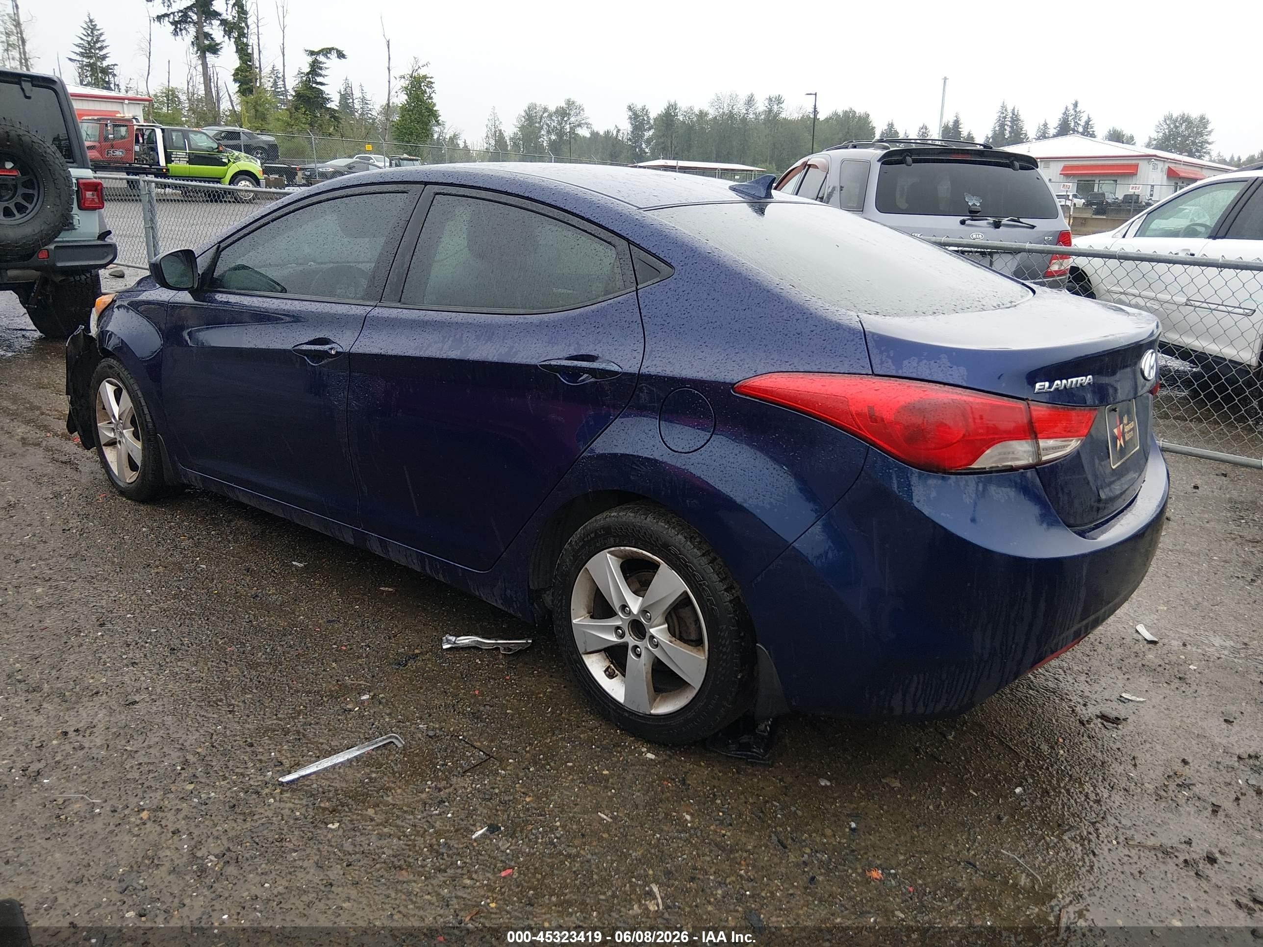 2013 Hyundai Elantra Gls Blue vin: 5NPDH4AE4DH290635