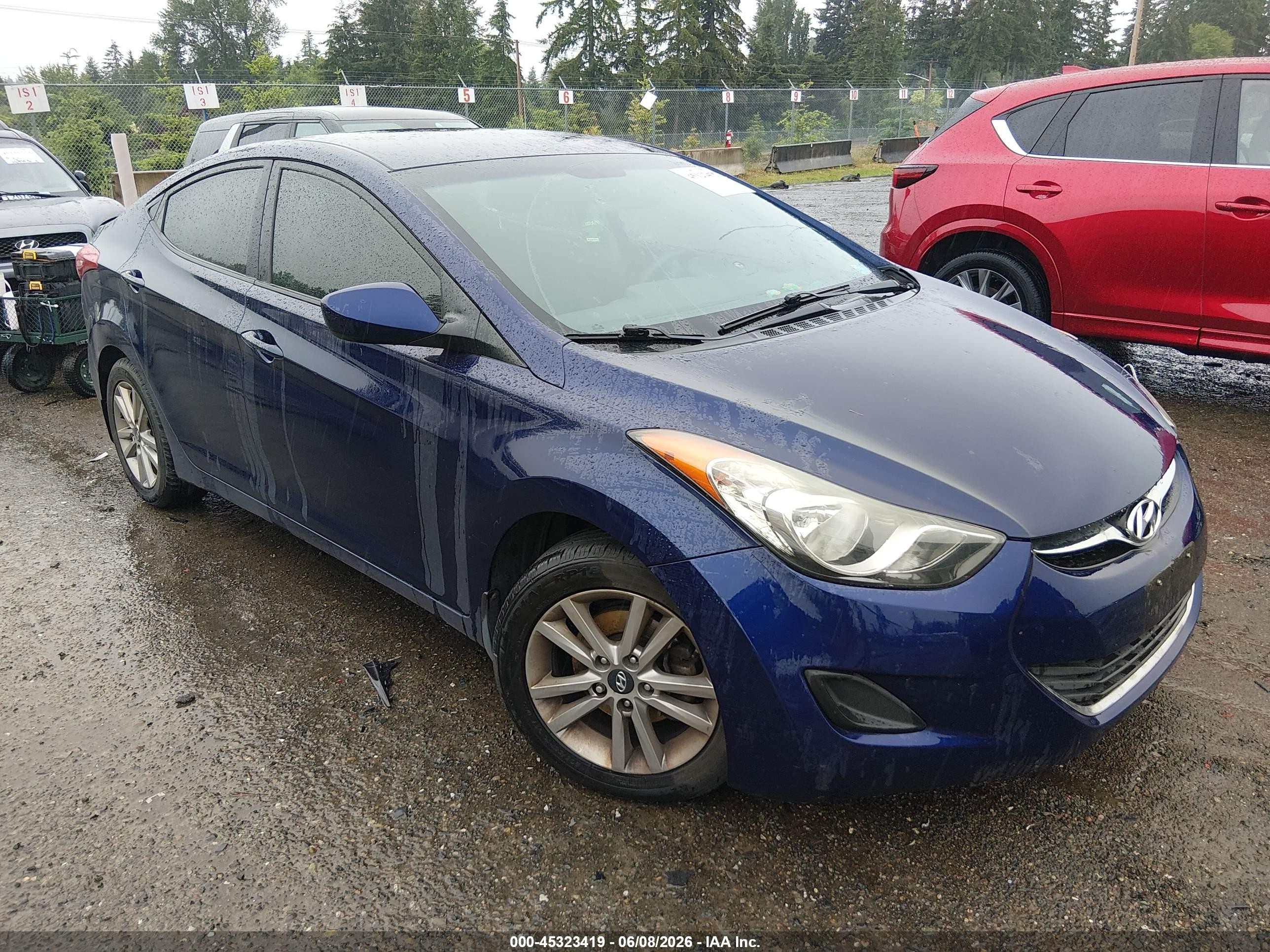 2013 Hyundai Elantra Gls Blue vin: 5NPDH4AE4DH290635