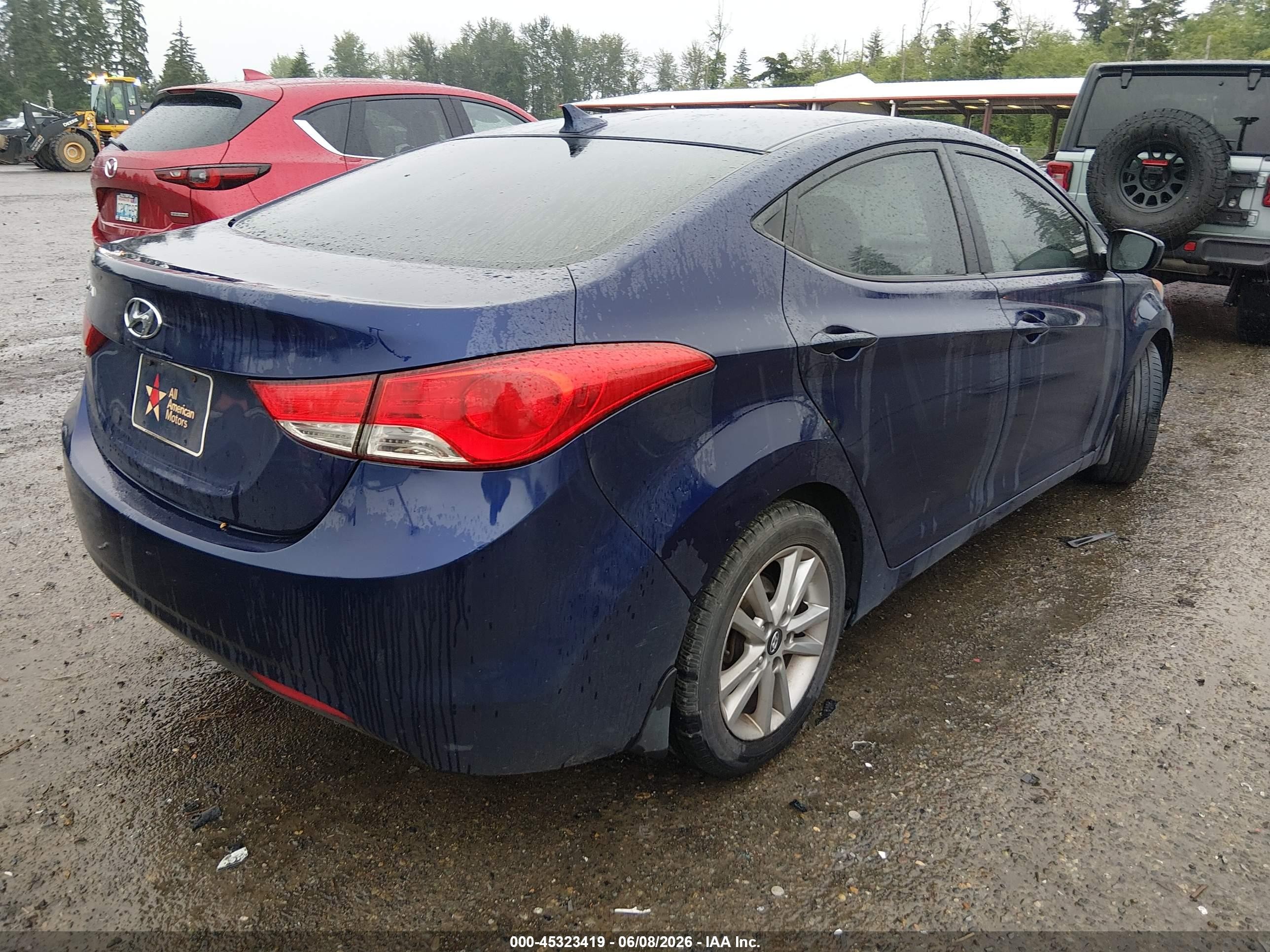2013 Hyundai Elantra Gls Blue vin: 5NPDH4AE4DH290635