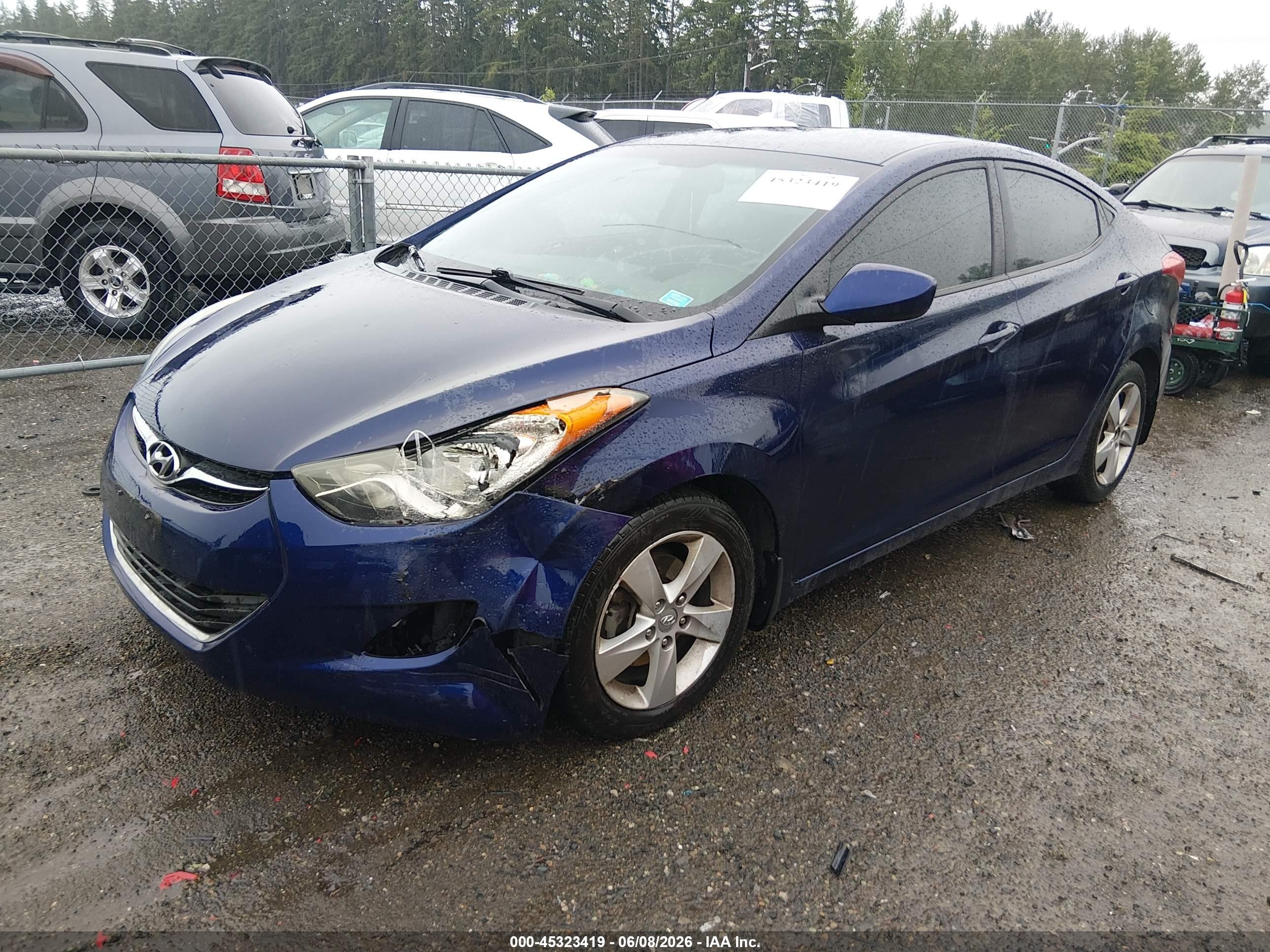 2013 Hyundai Elantra Gls Blue vin: 5NPDH4AE4DH290635