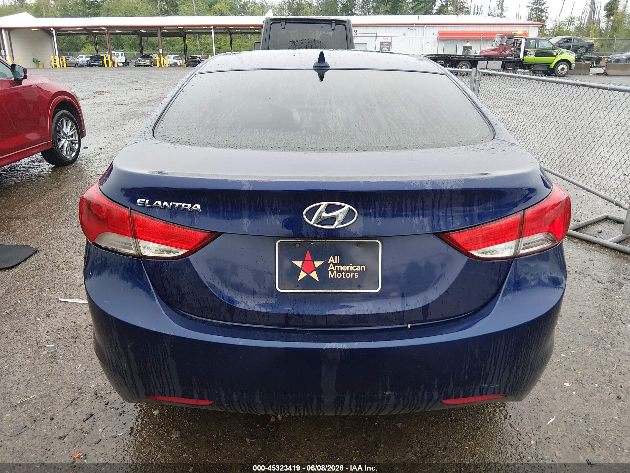 2013 Hyundai Elantra Gls Blue vin: 5NPDH4AE4DH290635