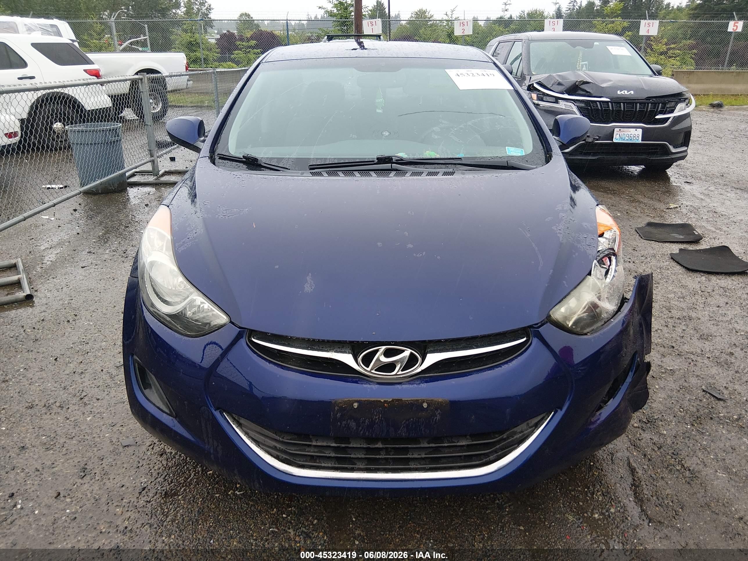 2013 Hyundai Elantra Gls Blue vin: 5NPDH4AE4DH290635