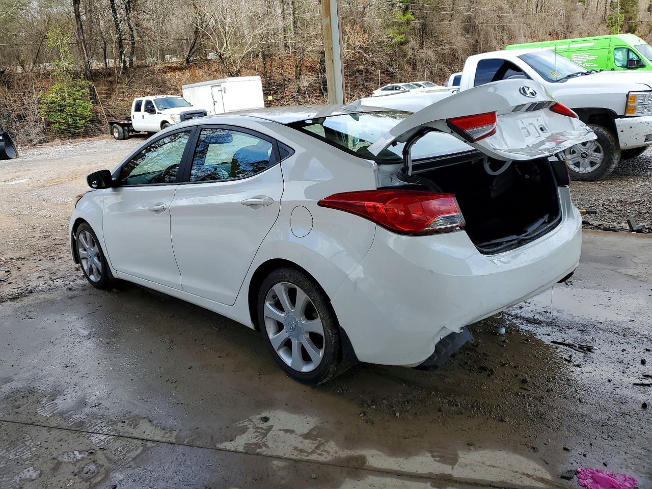 2013 Hyundai Elantra Limited White vin: 5NPDH4AE4DH291977