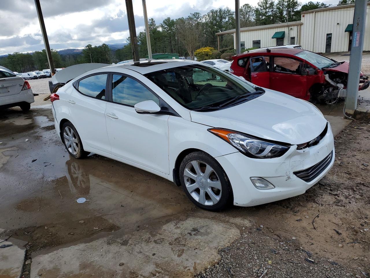2013 Hyundai Elantra Limited White vin: 5NPDH4AE4DH291977