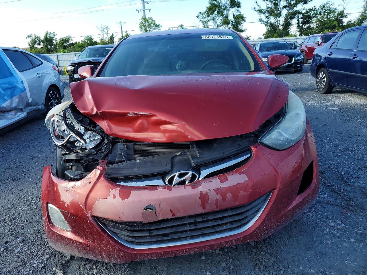 2013 Hyundai Elantra Gls Red vin: 5NPDH4AE4DH303304