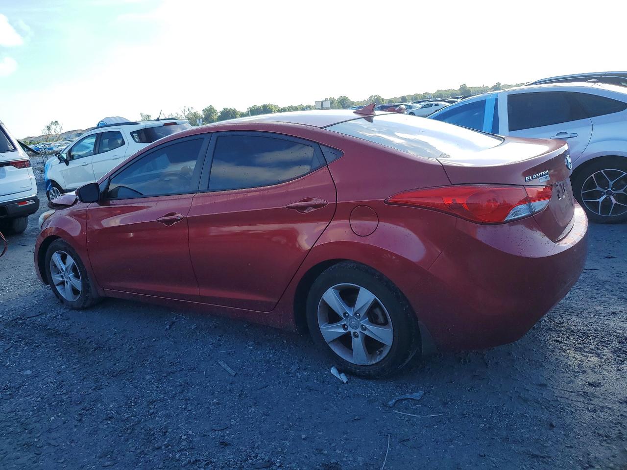 2013 Hyundai Elantra Gls Red vin: 5NPDH4AE4DH303304