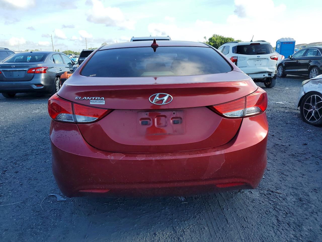 2013 Hyundai Elantra Gls Red vin: 5NPDH4AE4DH303304